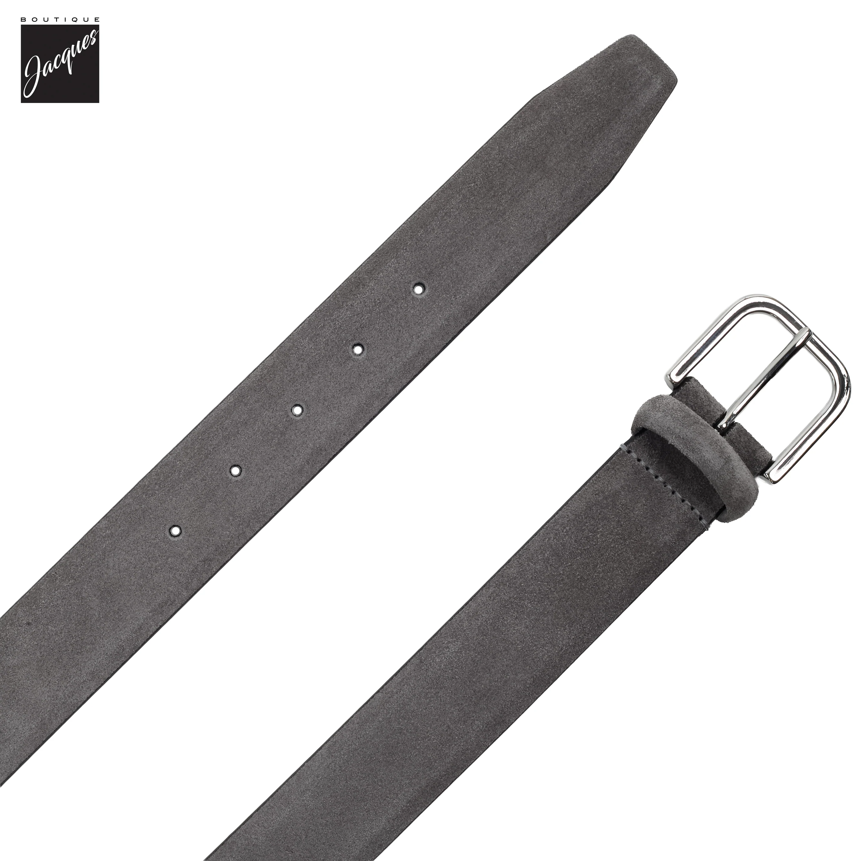 Mid Gray Suede Leather Belt - Anderson's - Image 3