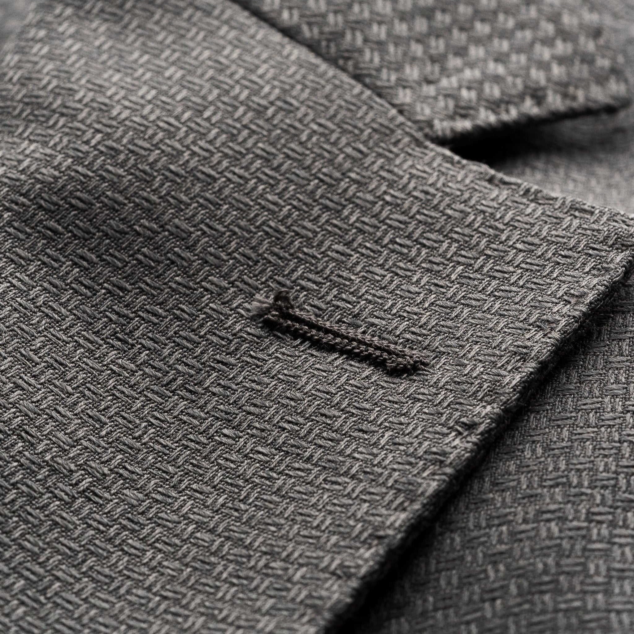 Mid Gray Wool Knit Hopsack Soft Jacket - ETON - Image 6