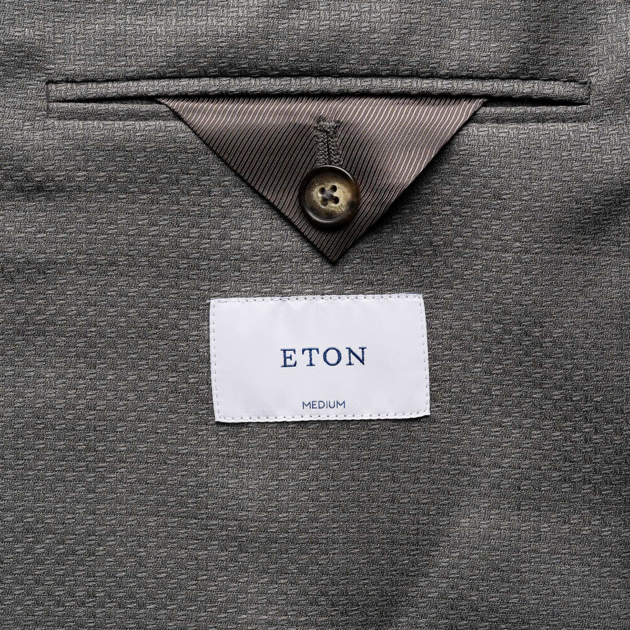 Mid Gray Wool Knit Hopsack Soft Jacket - ETON - Image 8