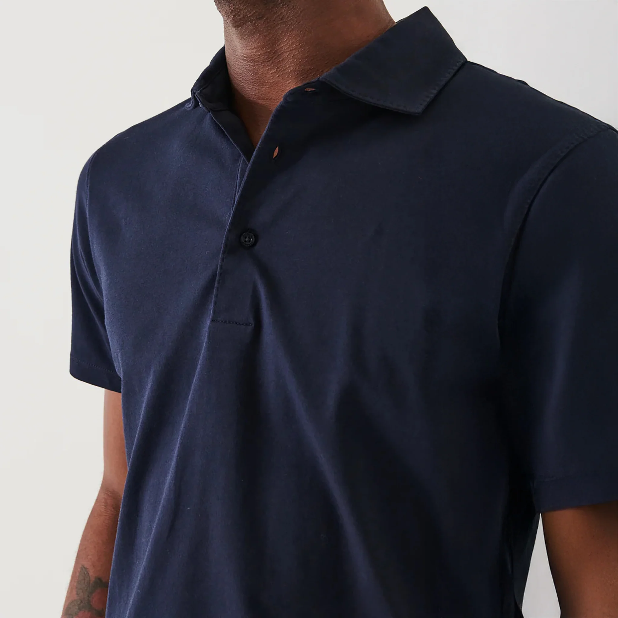 Midnight Iconic Pima Cotton Stretch Short Sleeve Polo - Patrick Assaraf - Image 10