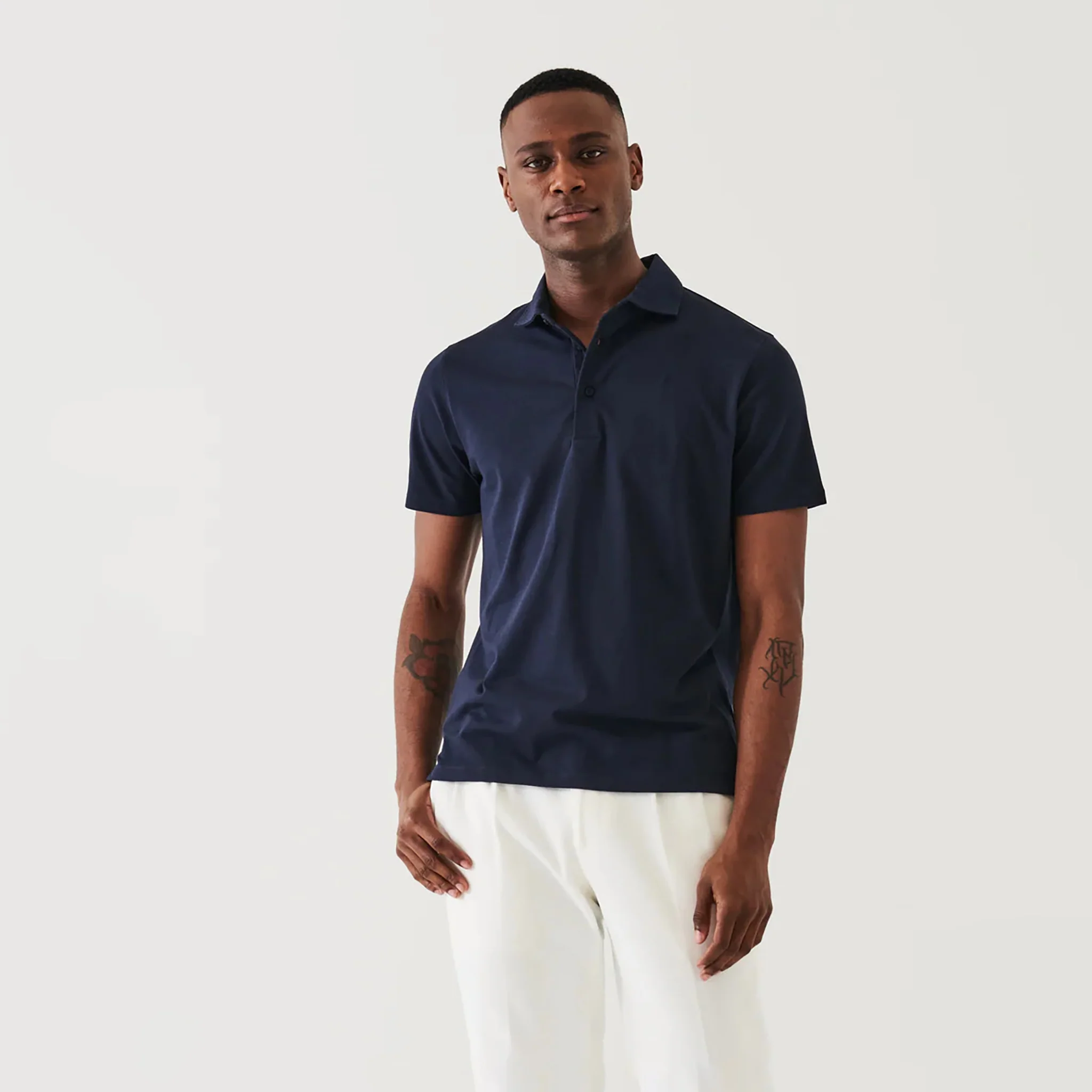 Midnight Iconic Pima Cotton Stretch Short Sleeve Polo - Patrick Assaraf - Image 7