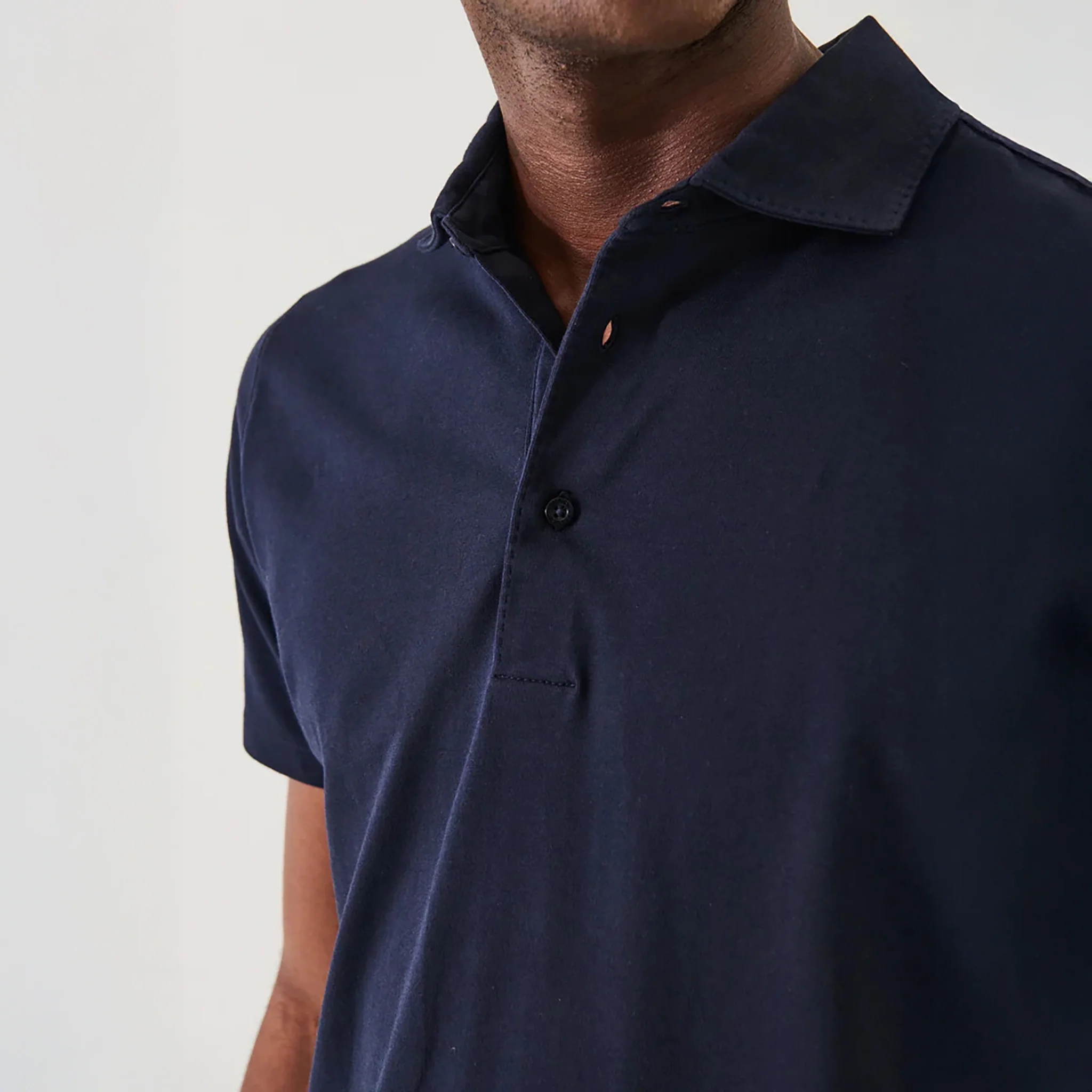 Midnight Iconic Pima Cotton Stretch Short Sleeve Polo - Patrick Assaraf - Image 9