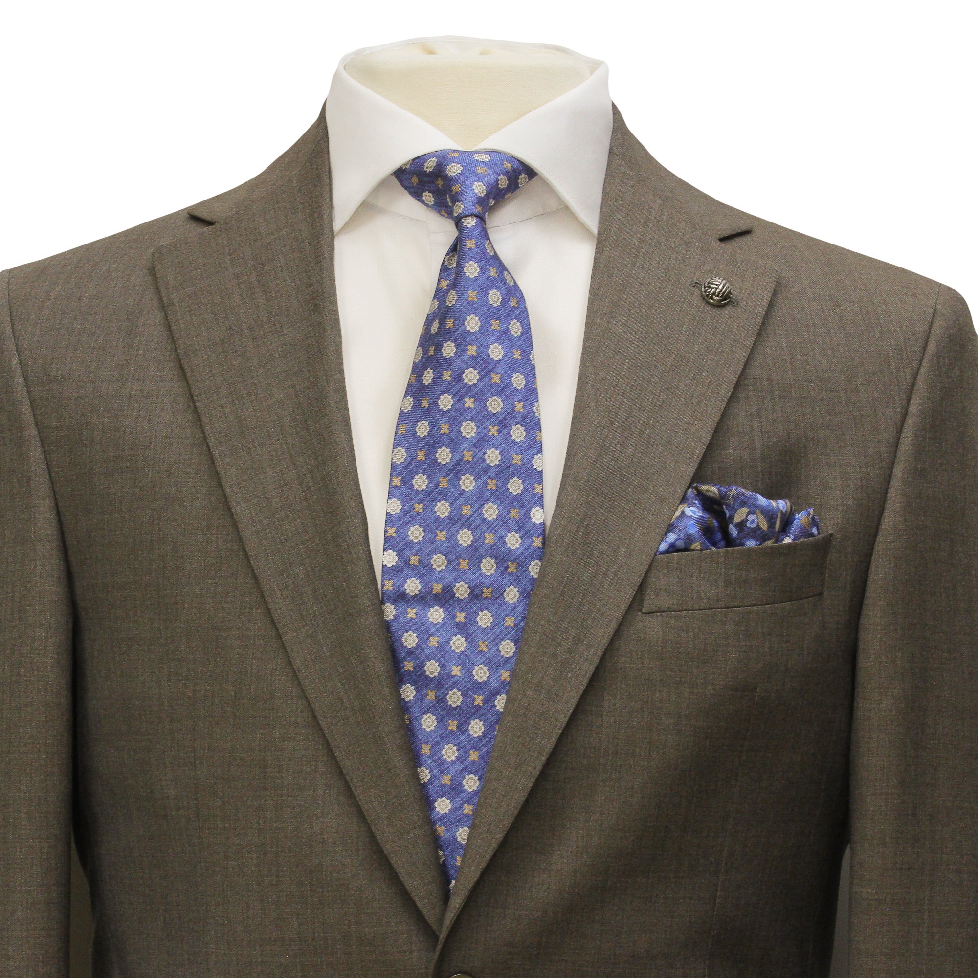 Brown Neat Super 110's Wool Esprit Modern Fit Suit - Jack Victor - Image 2