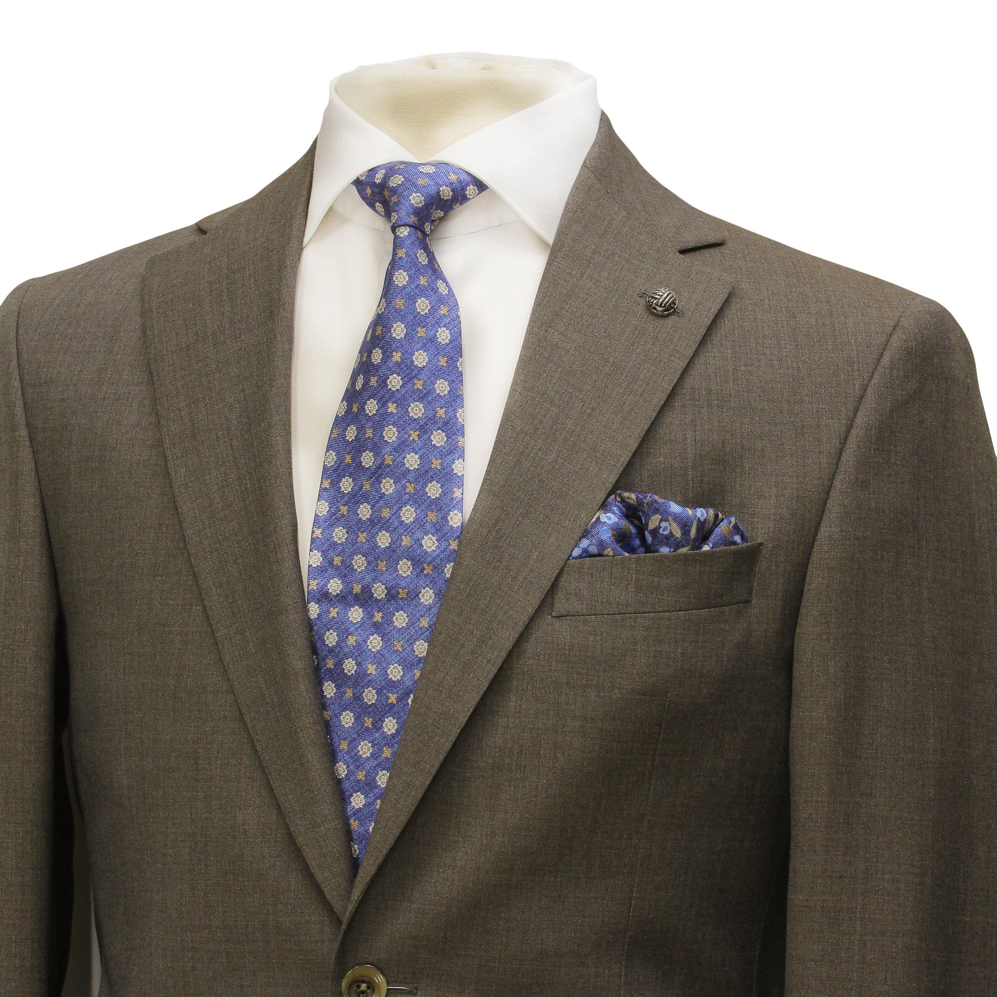 Brown Neat Super 110's Wool Esprit Modern Fit Suit - Jack Victor - Image 3