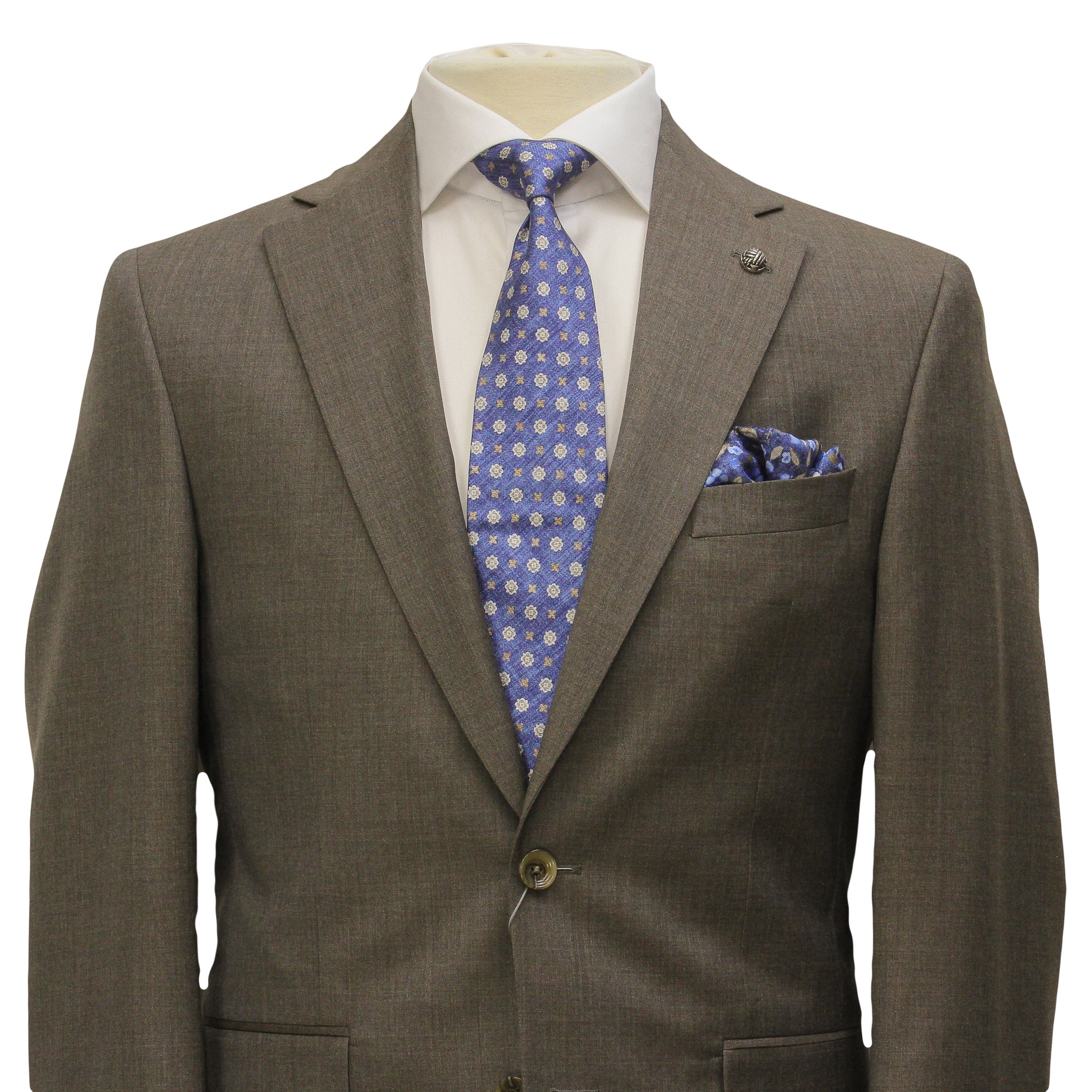 Brown Neat Super 110's Wool Esprit Modern Fit Suit - Jack Victor - Image 5