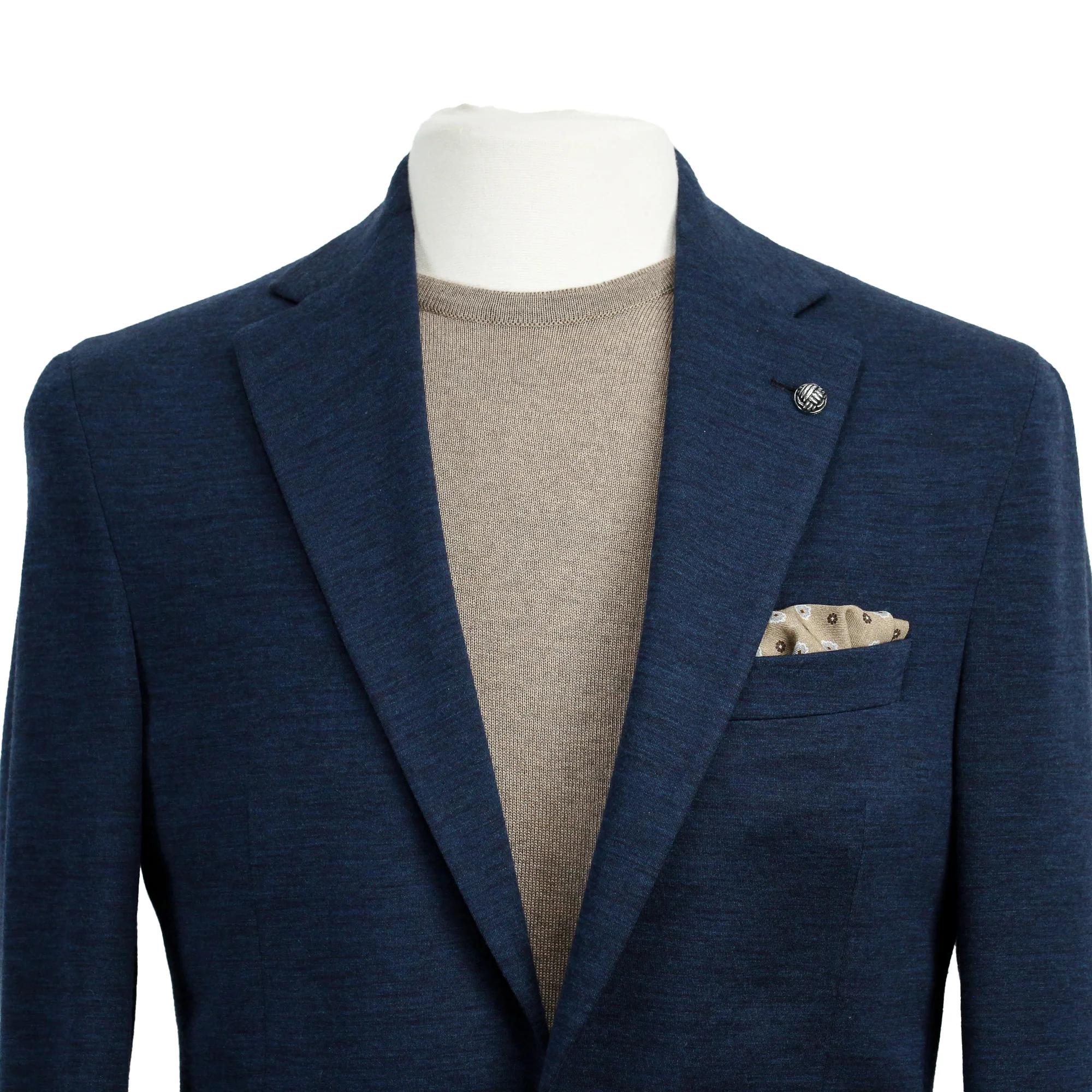 Navy Blue Hartford Contemporary Fit Wool Silk Sport Jacket - Jack Victor - Image 4