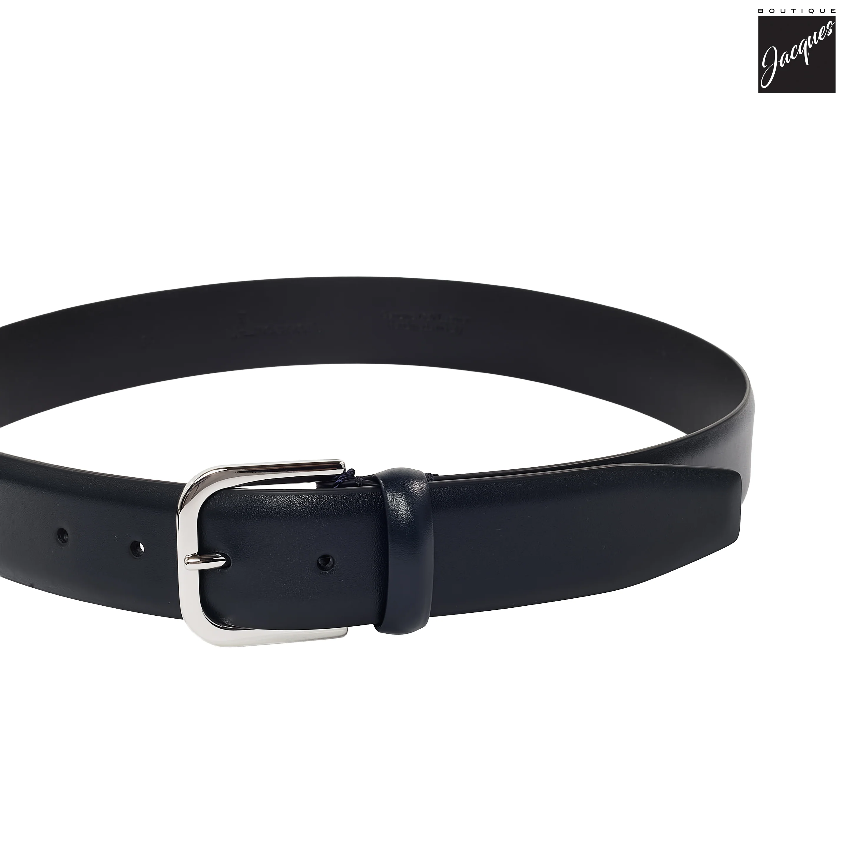 Navy Blue Nappa Calf Leather Belt - Anderson's - Image 2
