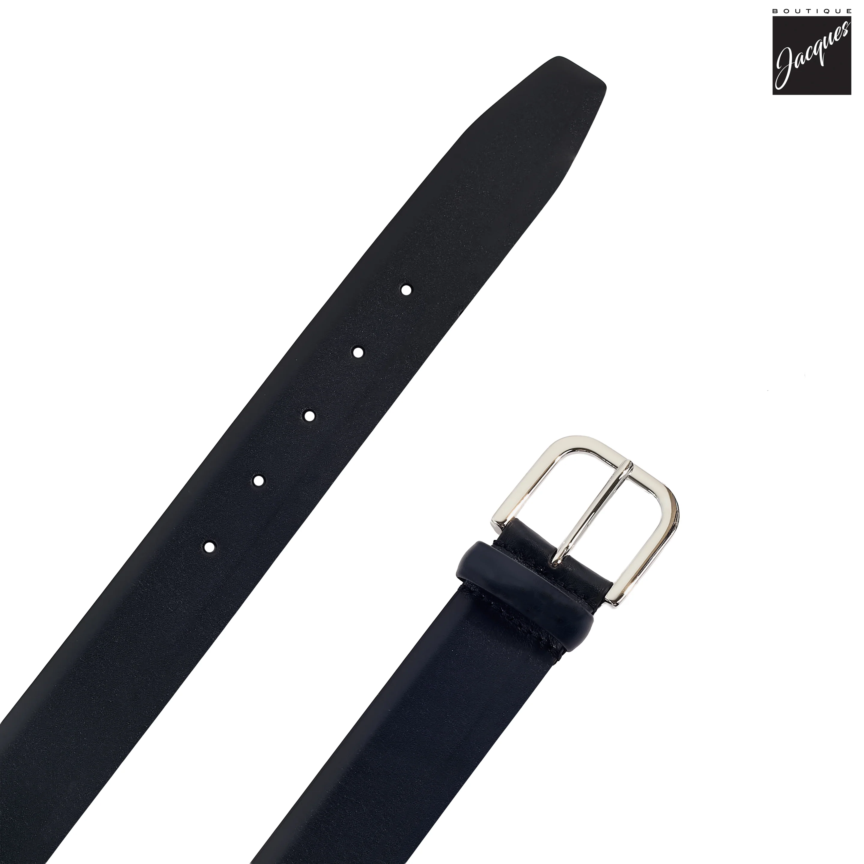 Navy Blue Nappa Calf Leather Belt - Anderson's - Image 3