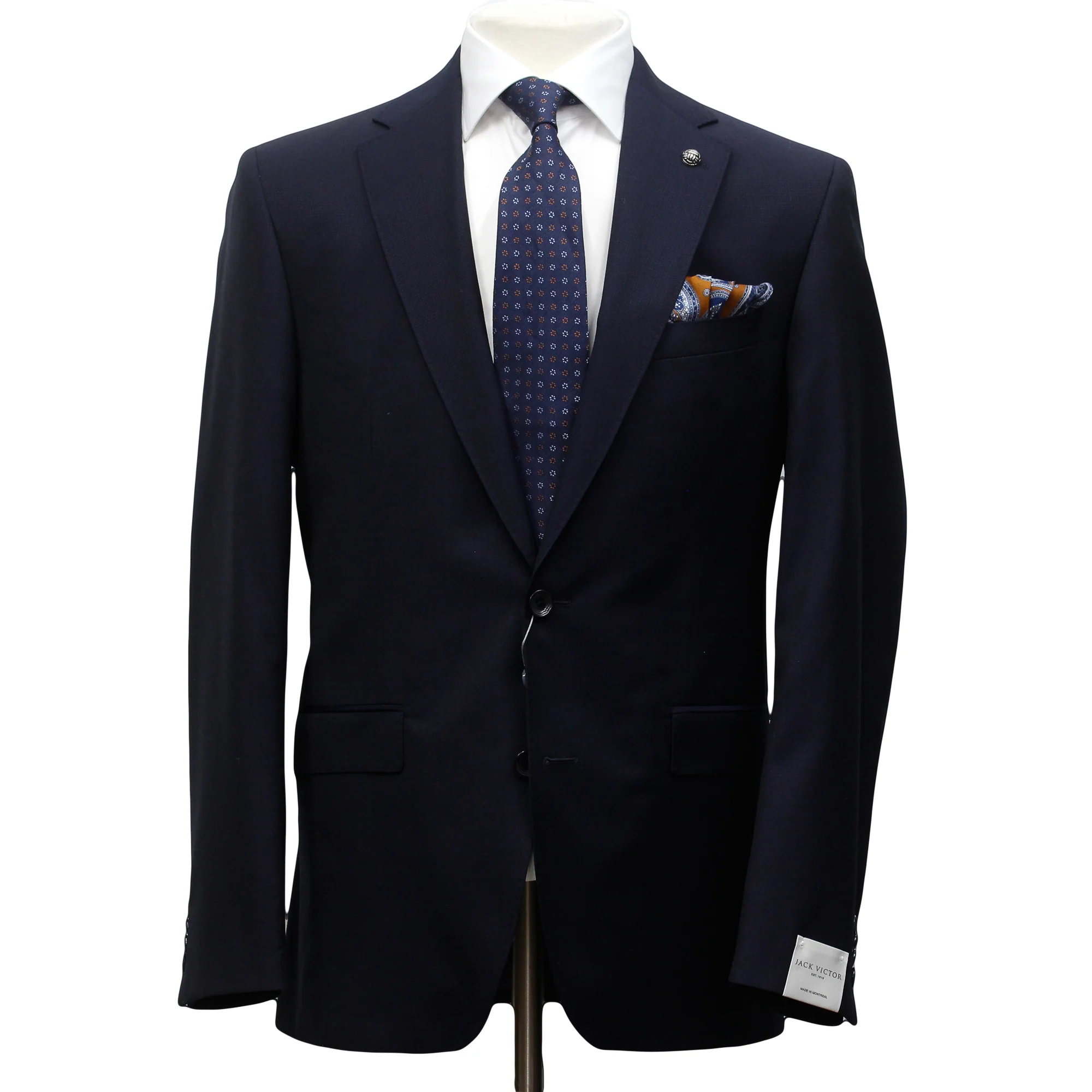Solid Navy Esprit Modern Fit Super 110s Wool Suit - Jack Victor