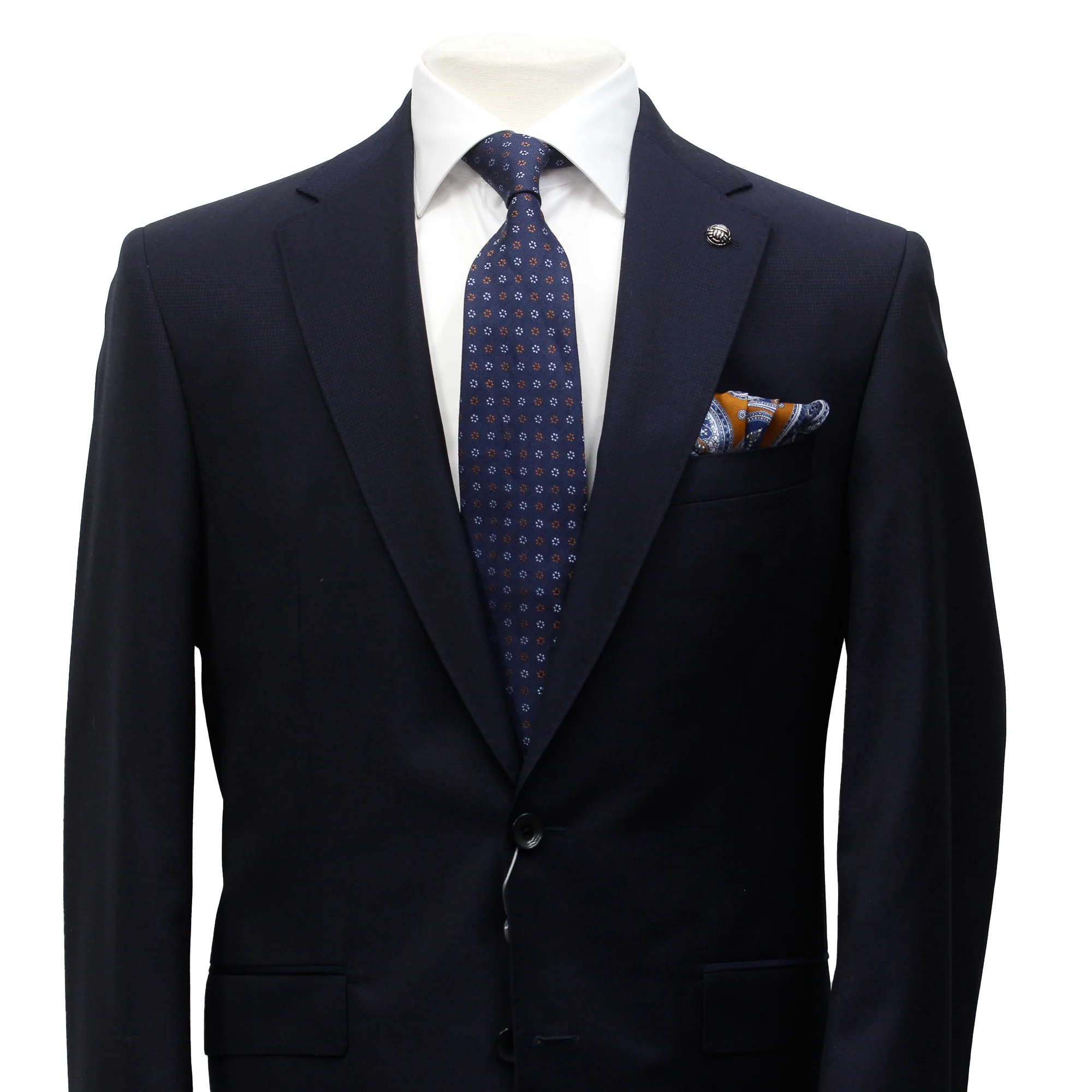 Solid Navy Esprit Modern Fit Super 110s Wool Suit - Jack Victor - Image 3