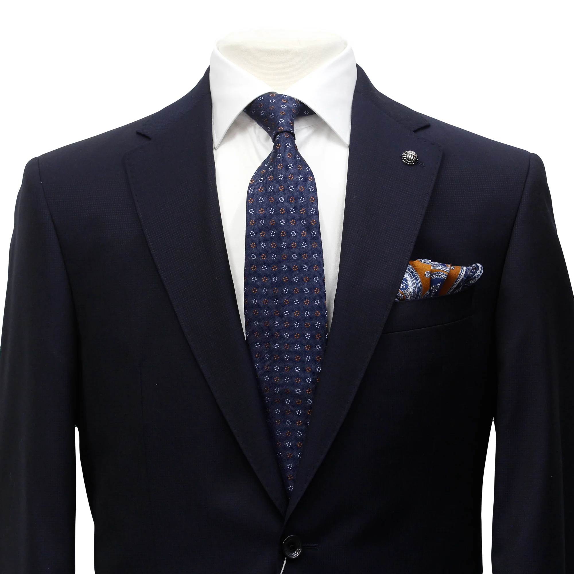 Solid Navy Esprit Modern Fit Super 110s Wool Suit - Jack Victor - Image 5