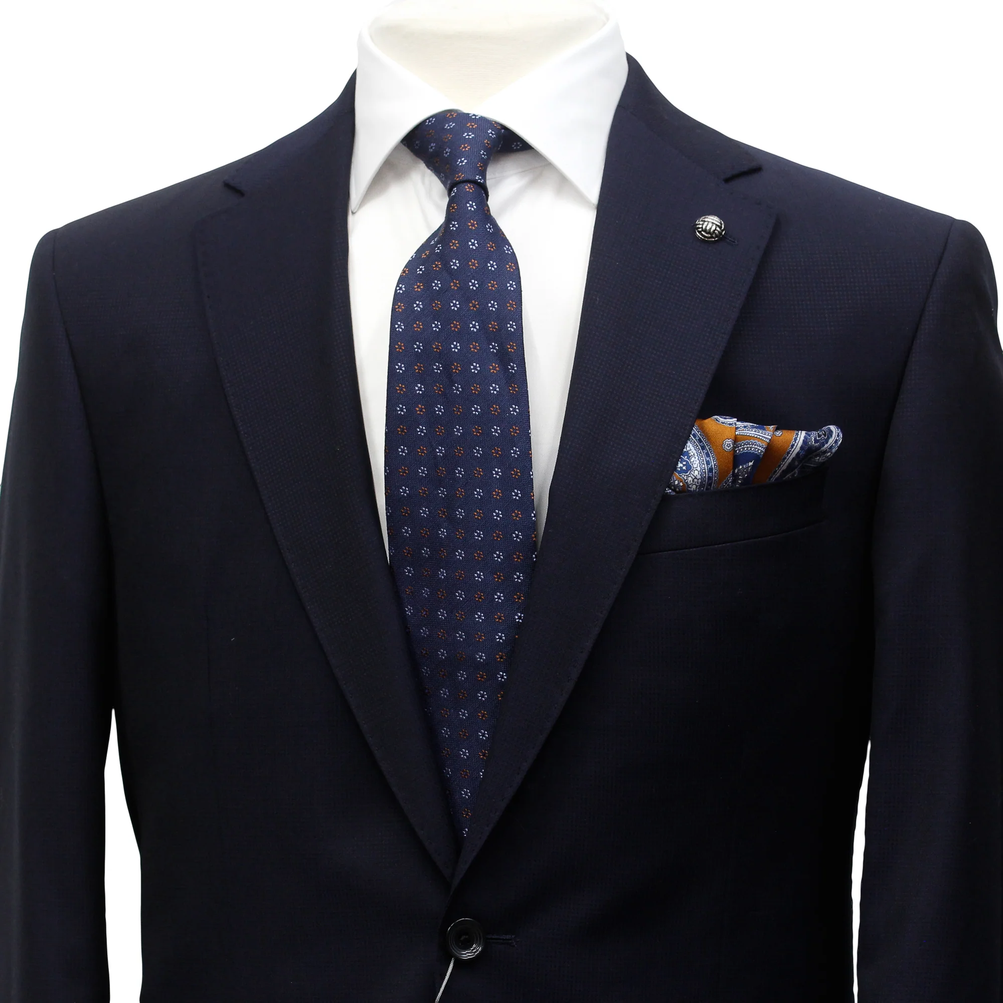 Solid Navy Esprit Modern Fit Super 110s Wool Suit - Jack Victor - Image 6