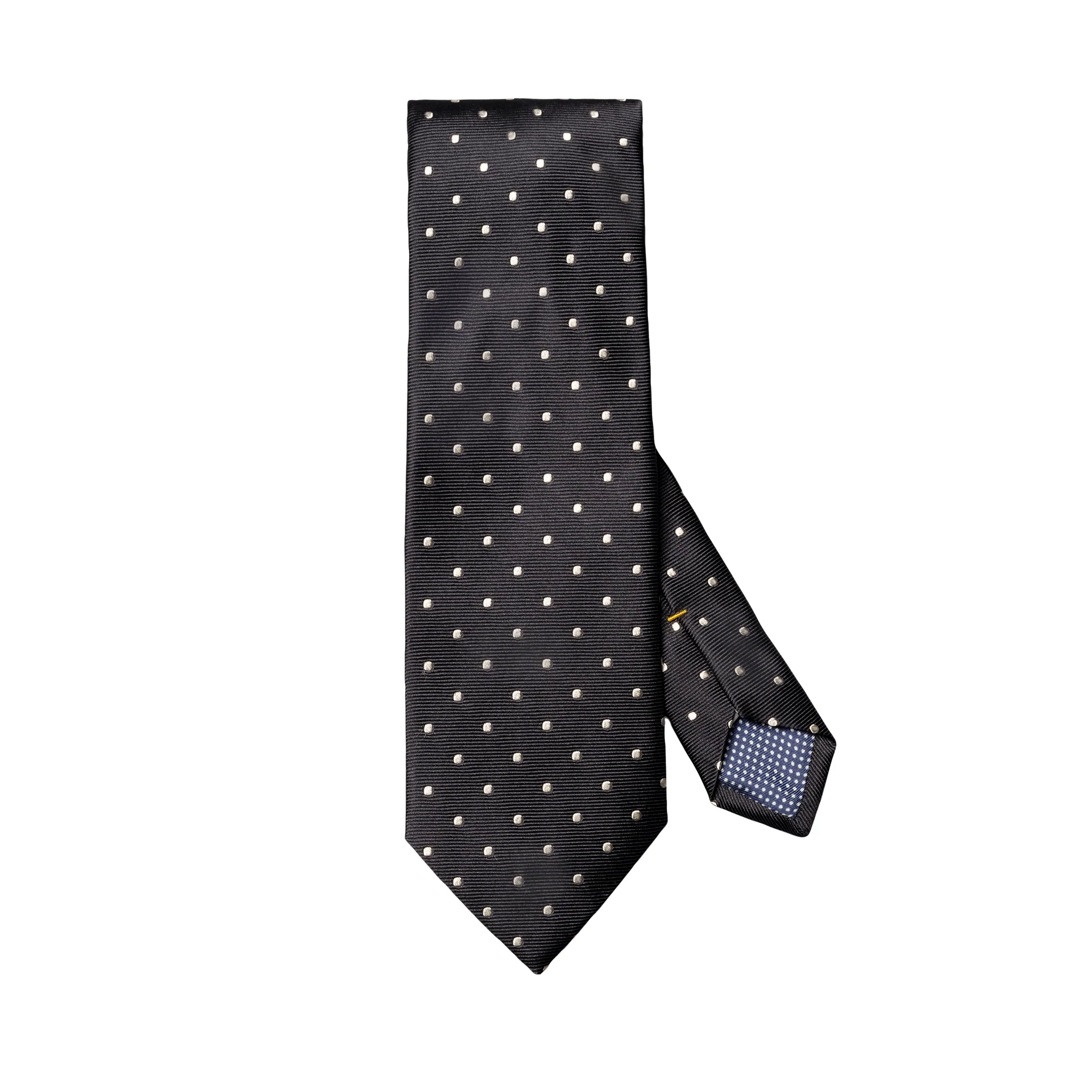 Midnight Blue Polka Dot Woven Silk Tie - ETON - Image 2
