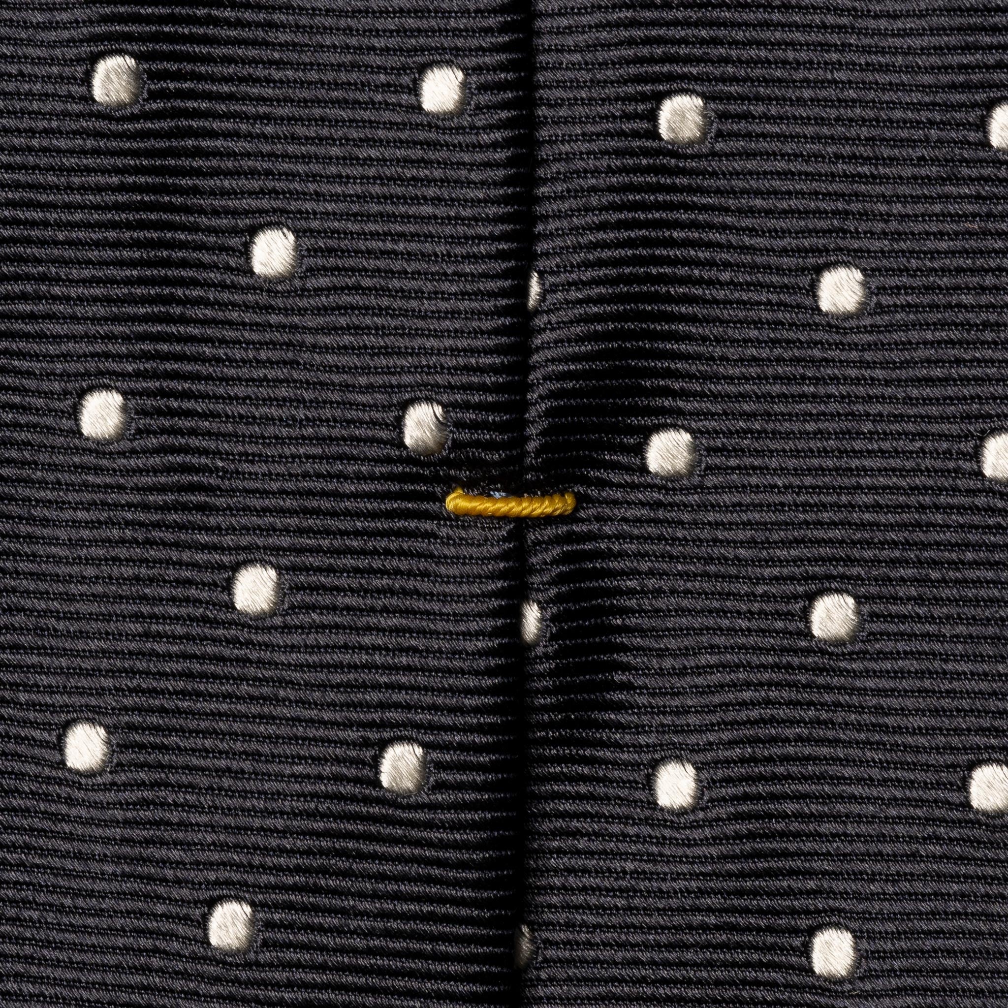 Midnight Blue Polka Dot Woven Silk Tie - ETON - Image 4