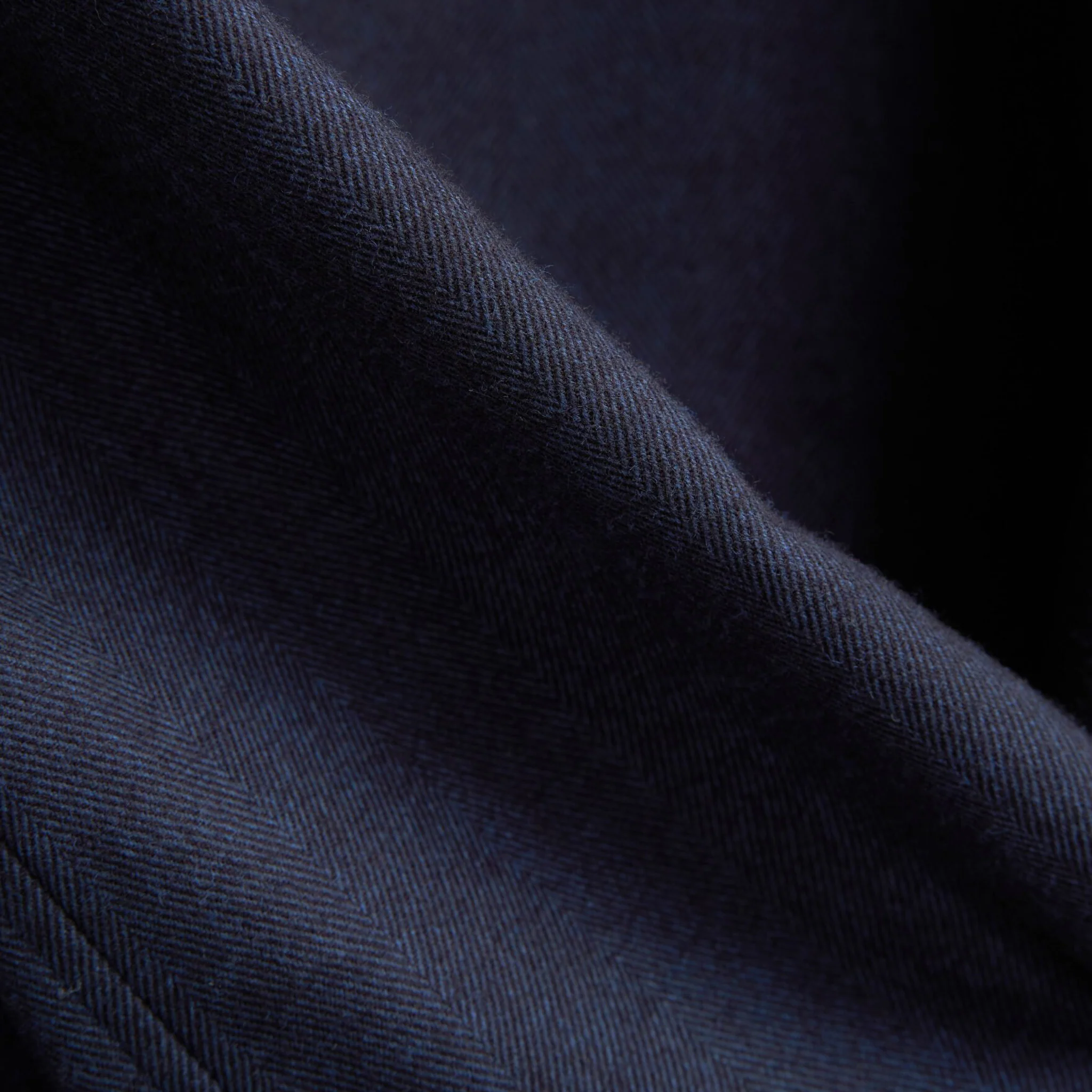 Navy Blue Semi-Solid Lux Cotton-Lyocell Flannel Shirt - SONRISA - Image 4