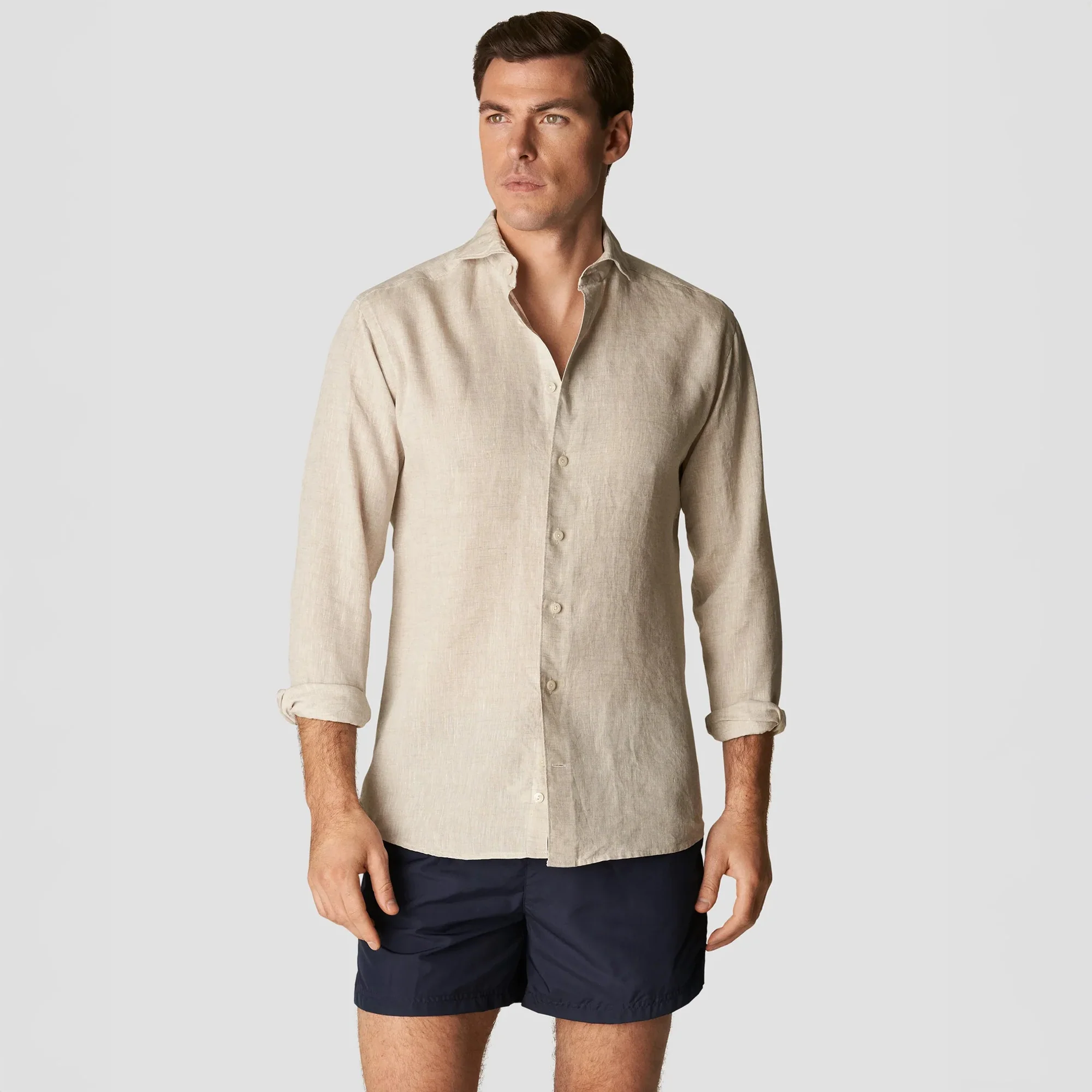 Navy Blue Solid Swim Shorts - ETON - Image 3