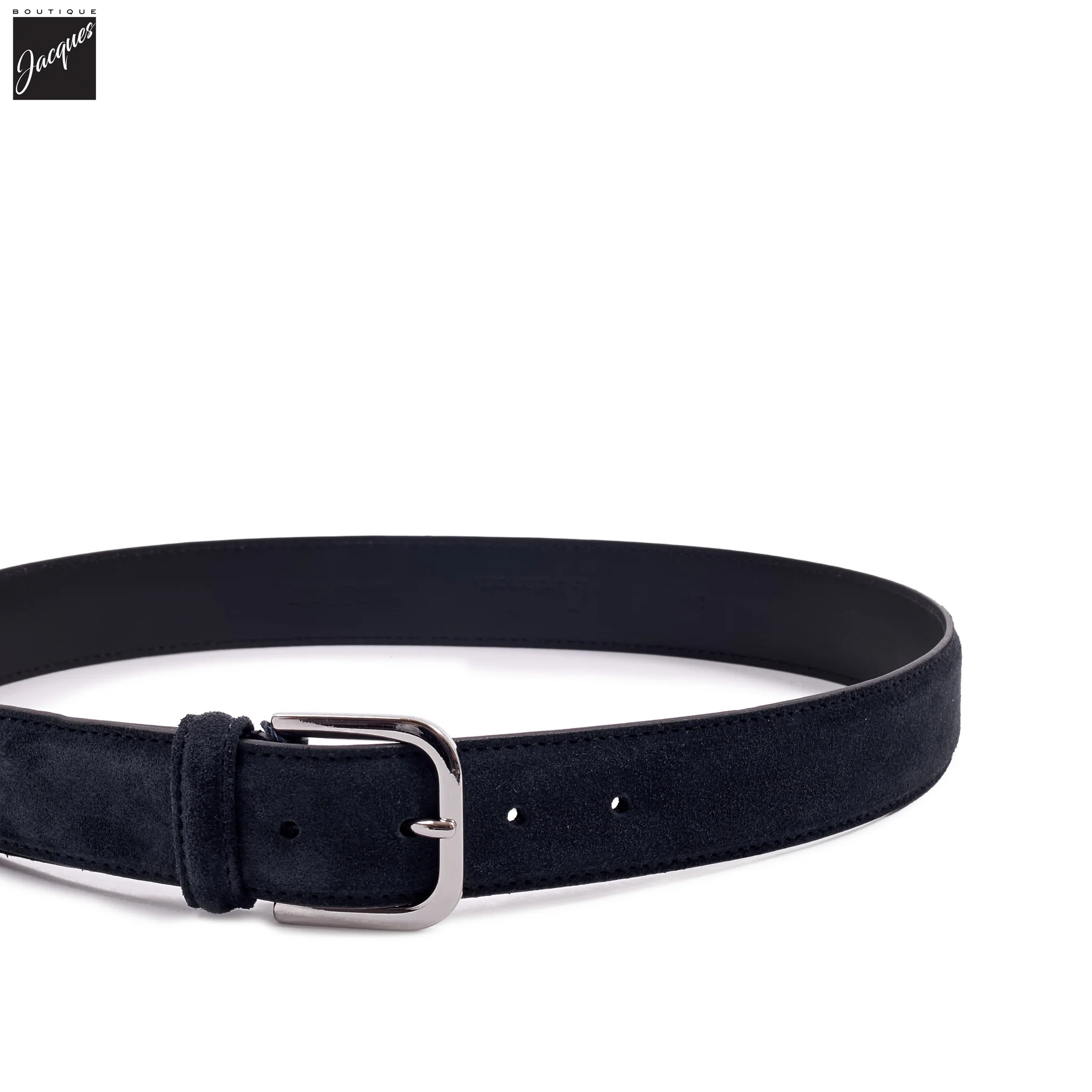Navy Blue Suede Belt - Anderson's - Image 3