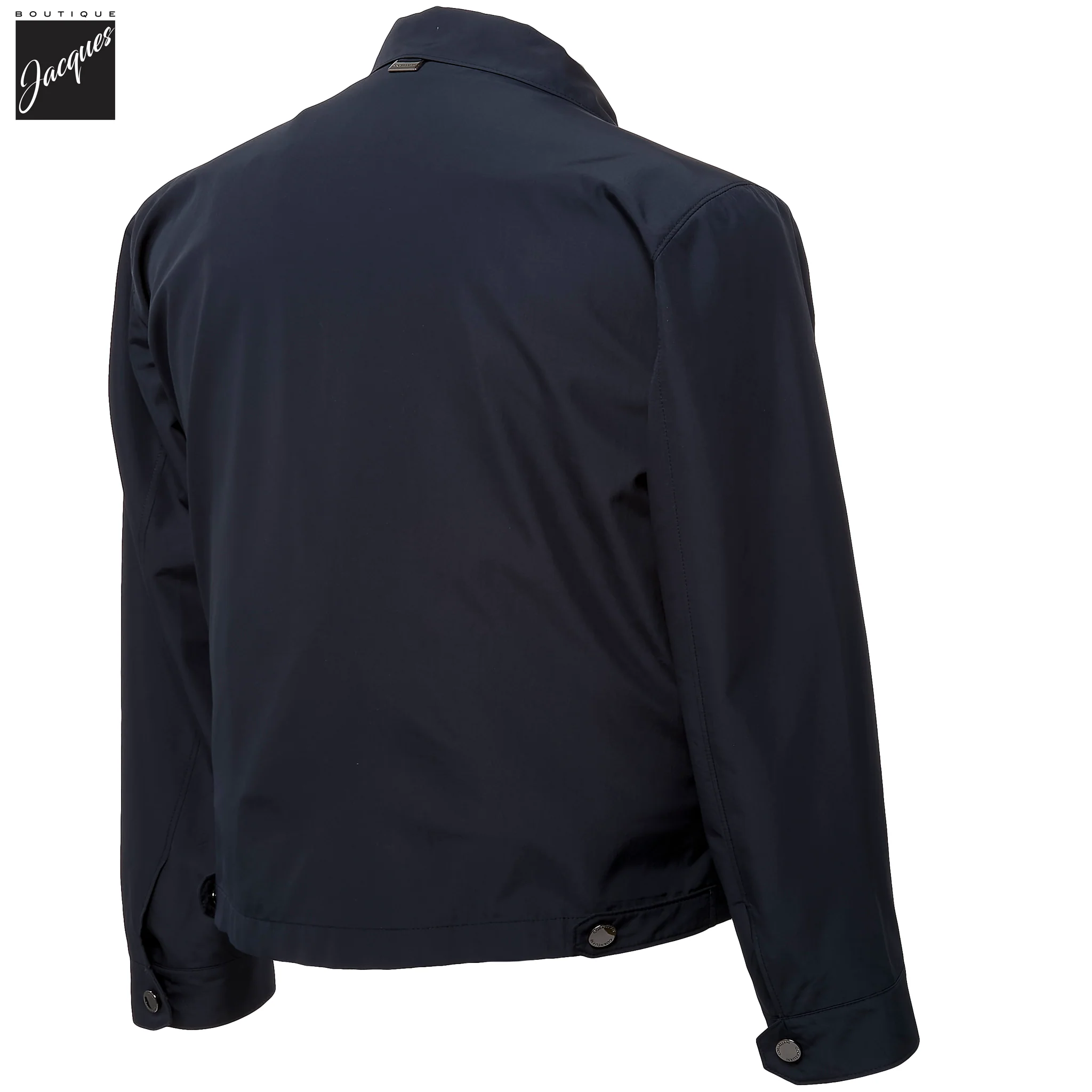 Navy Blue Technical Full-Zip Bomber Jacket - Corneliani - Image 3