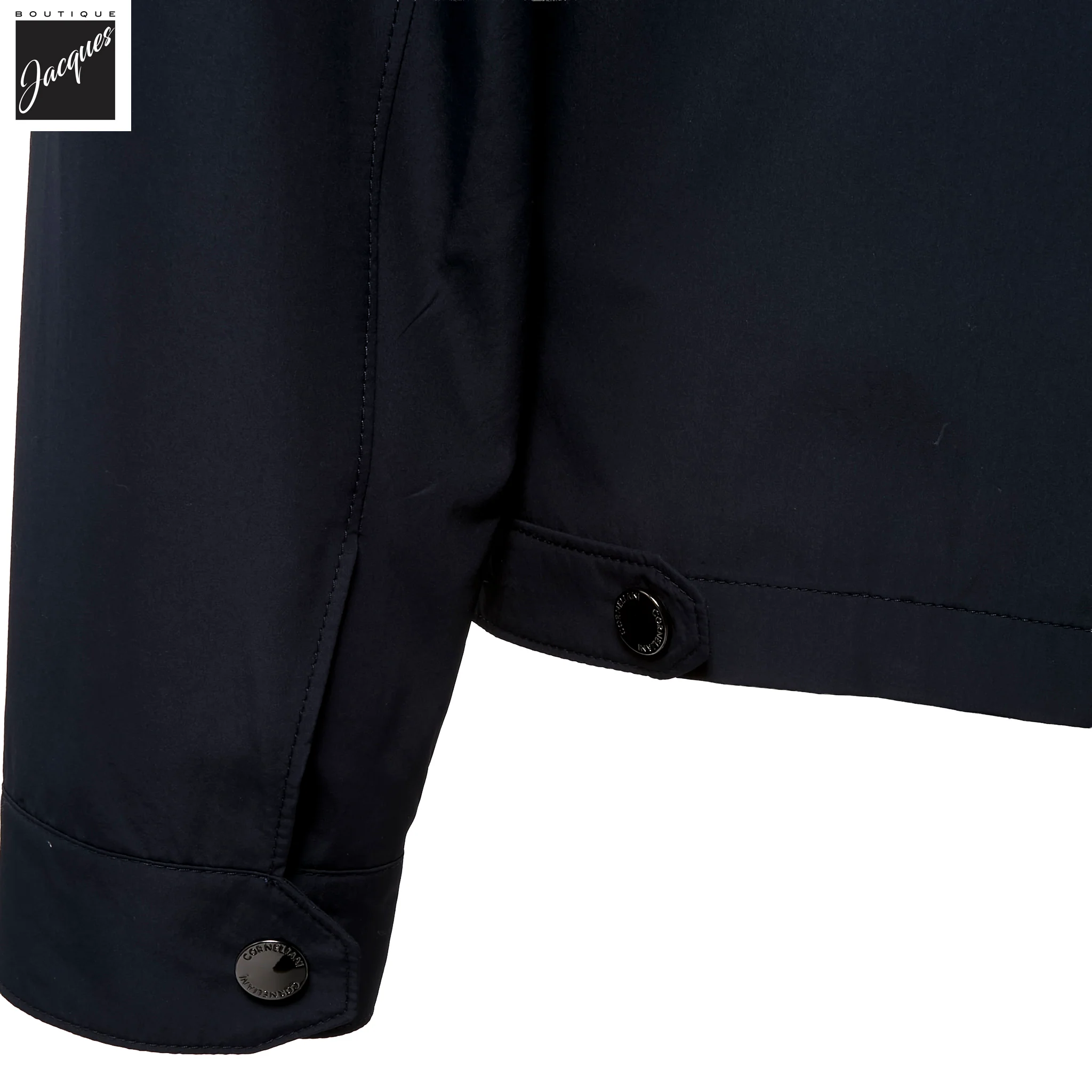 Navy Blue Technical Full-Zip Bomber Jacket - Corneliani - Image 4