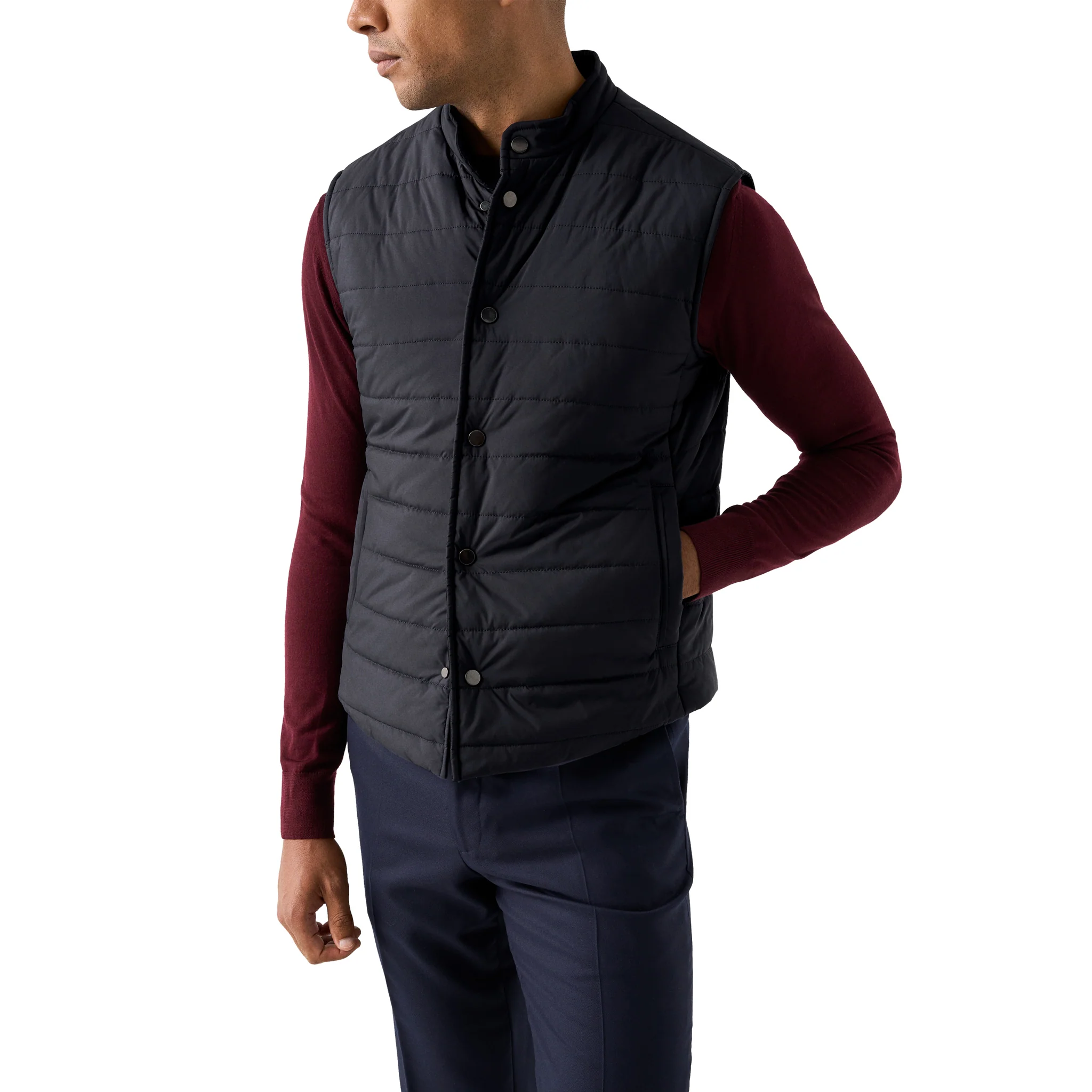 Navy Blue Technical Padded Vest - ETON - Image 3