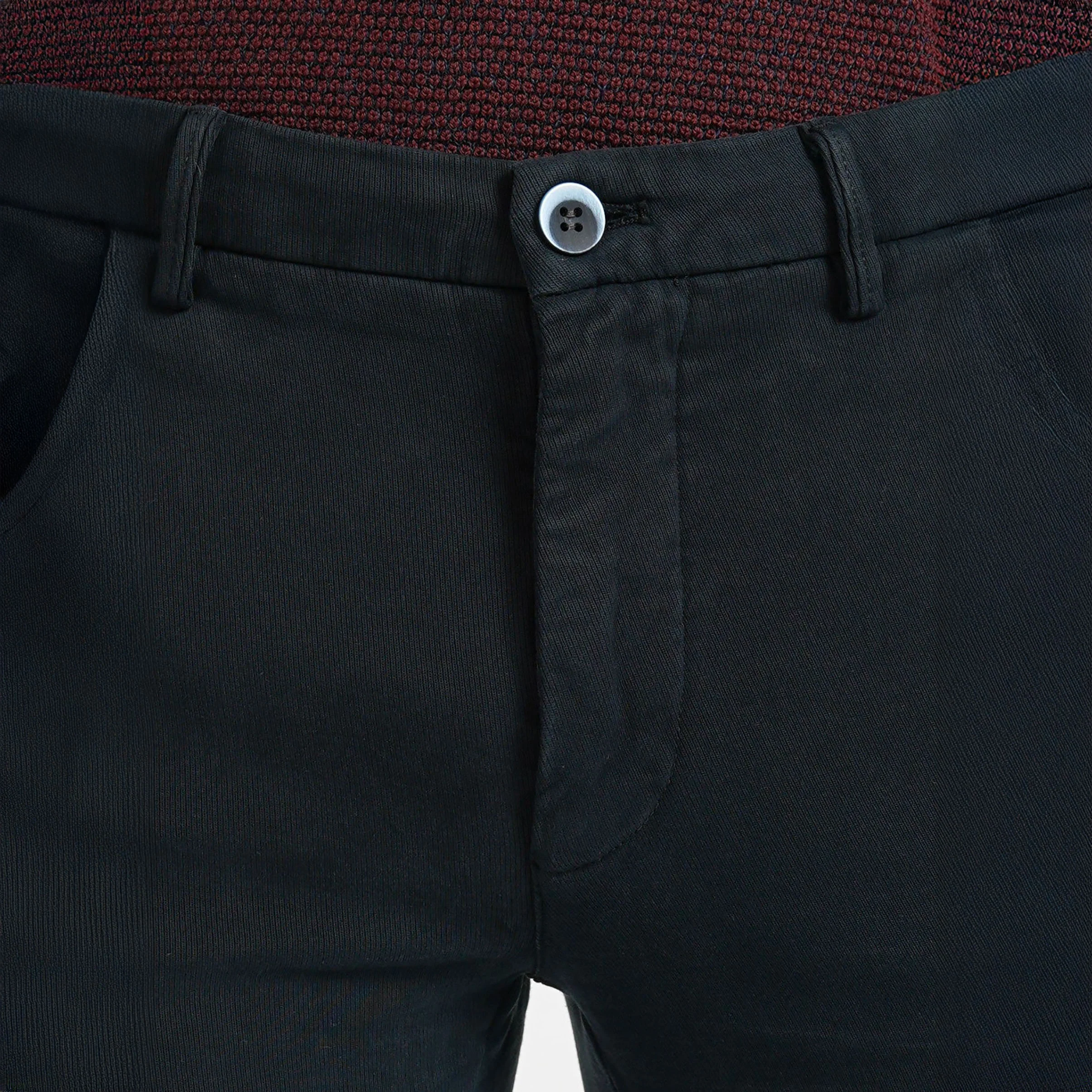 Navy Blue Twill Stretch Slim Fit Chino - Mason's - Image 6
