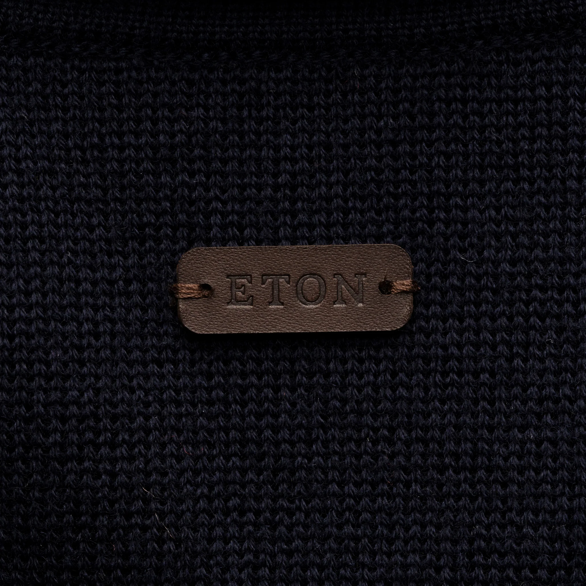 Navy Blue Wool Knit Milano Overshirt - ETON - Image 7