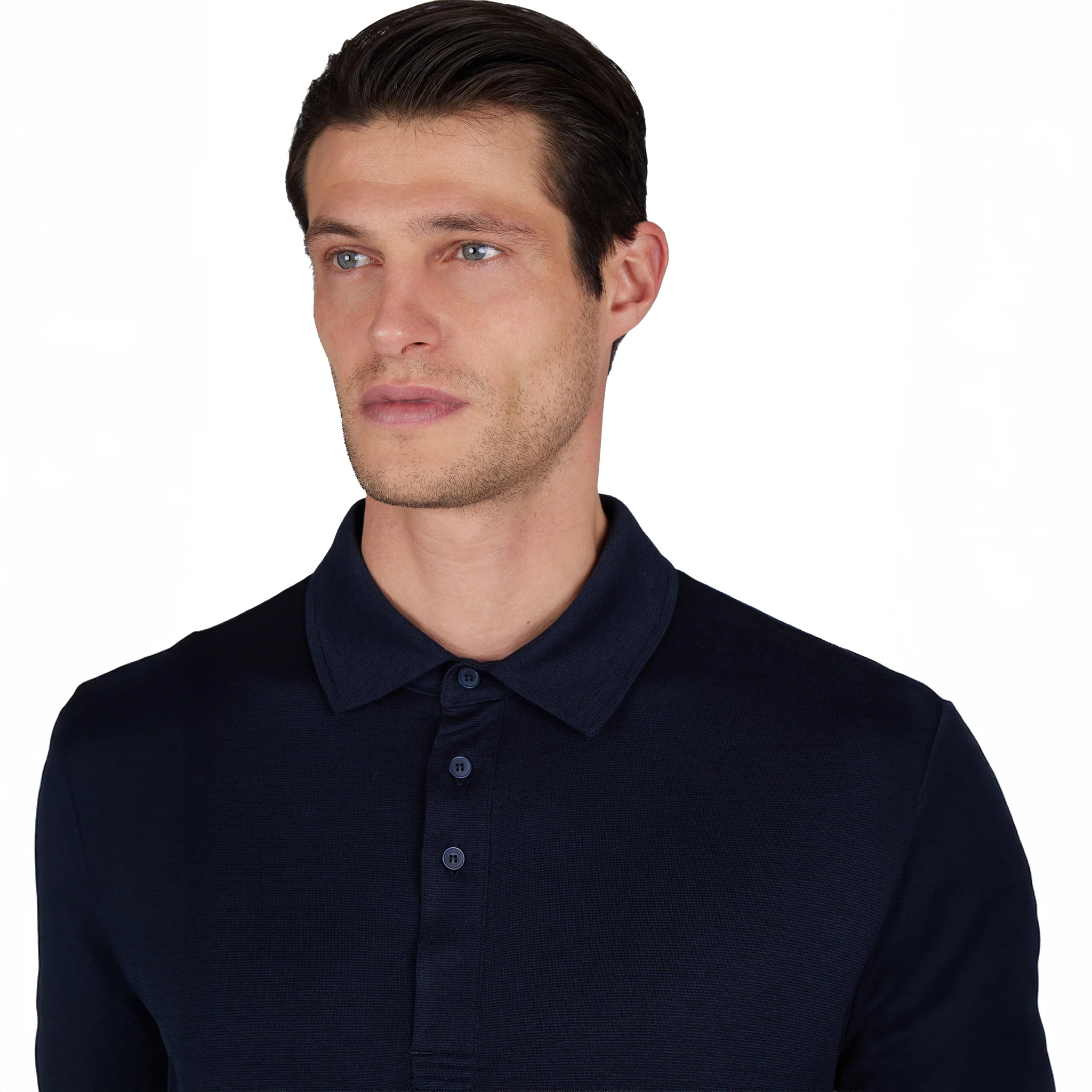 Navy Blue XSoft Cotton-Lyocell Interlock Polo Shirt - Paul & Shark - Image 5