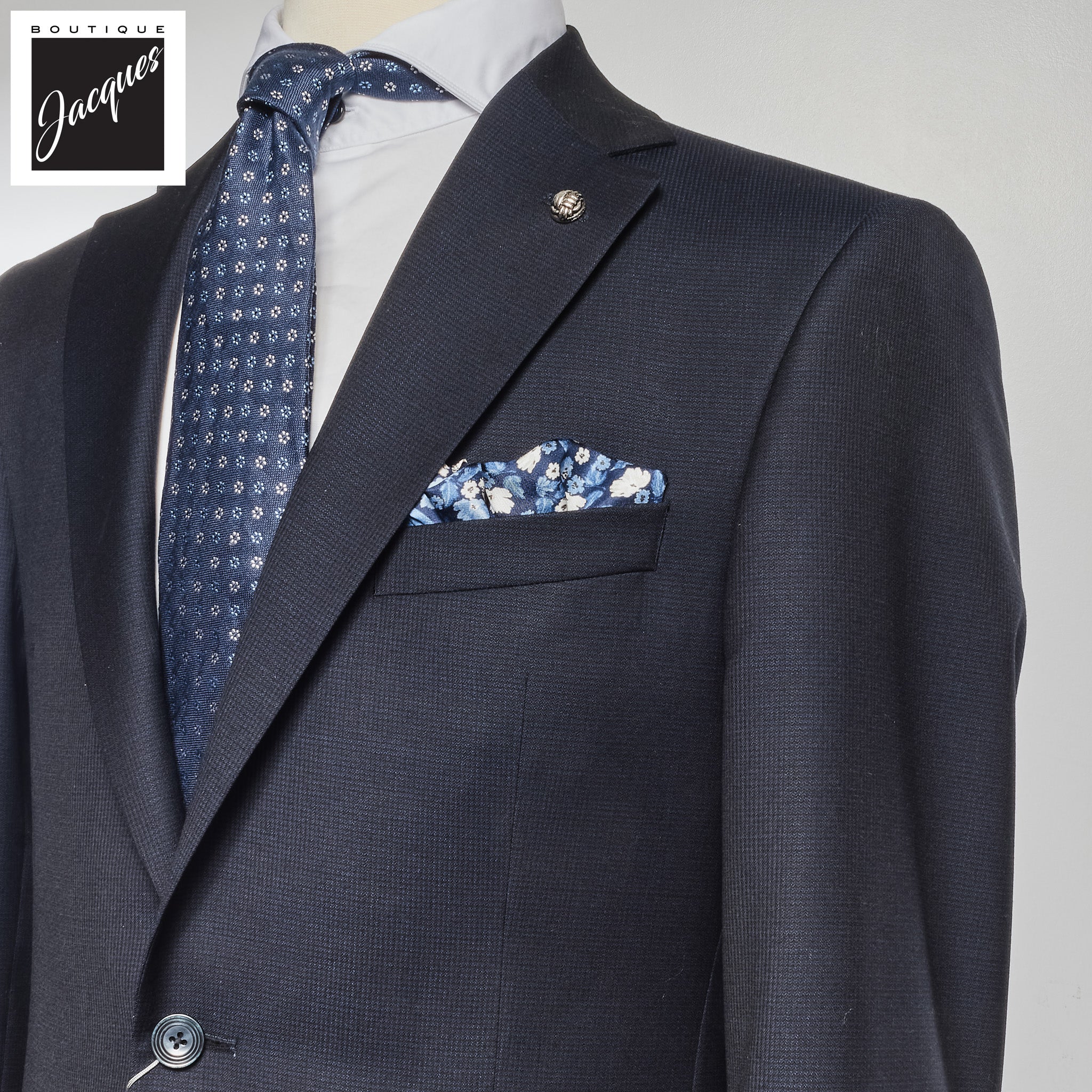 Navy Esprit Modern Fit Wool Suit - Jack Victor - Image 2