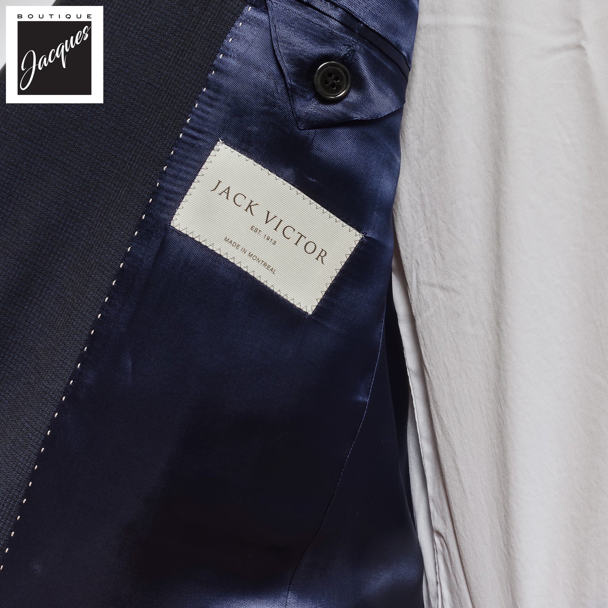 Navy Esprit Modern Fit Wool Suit - Jack Victor - Image 4
