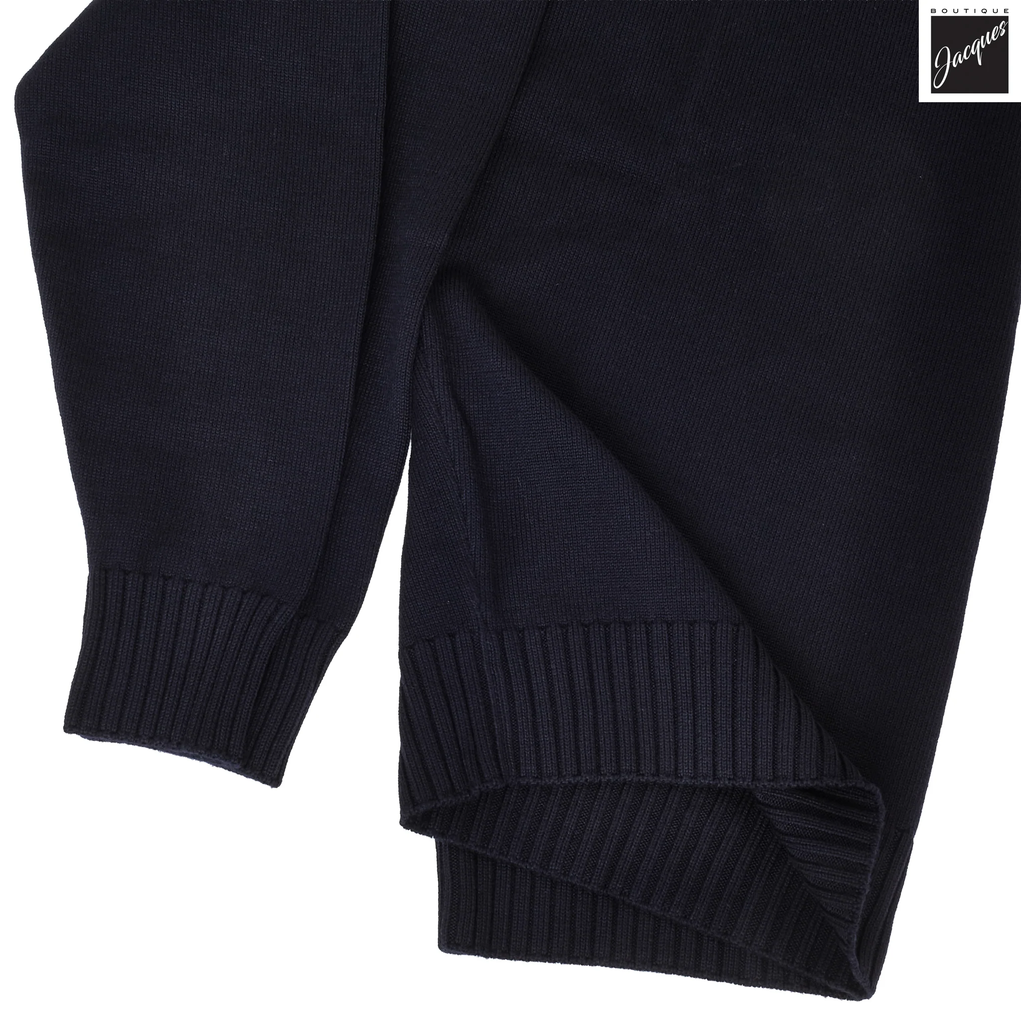 Navy Extrafine Wool Crewneck Sweater - FILIPPO DE LAURENTIIS - Image 3