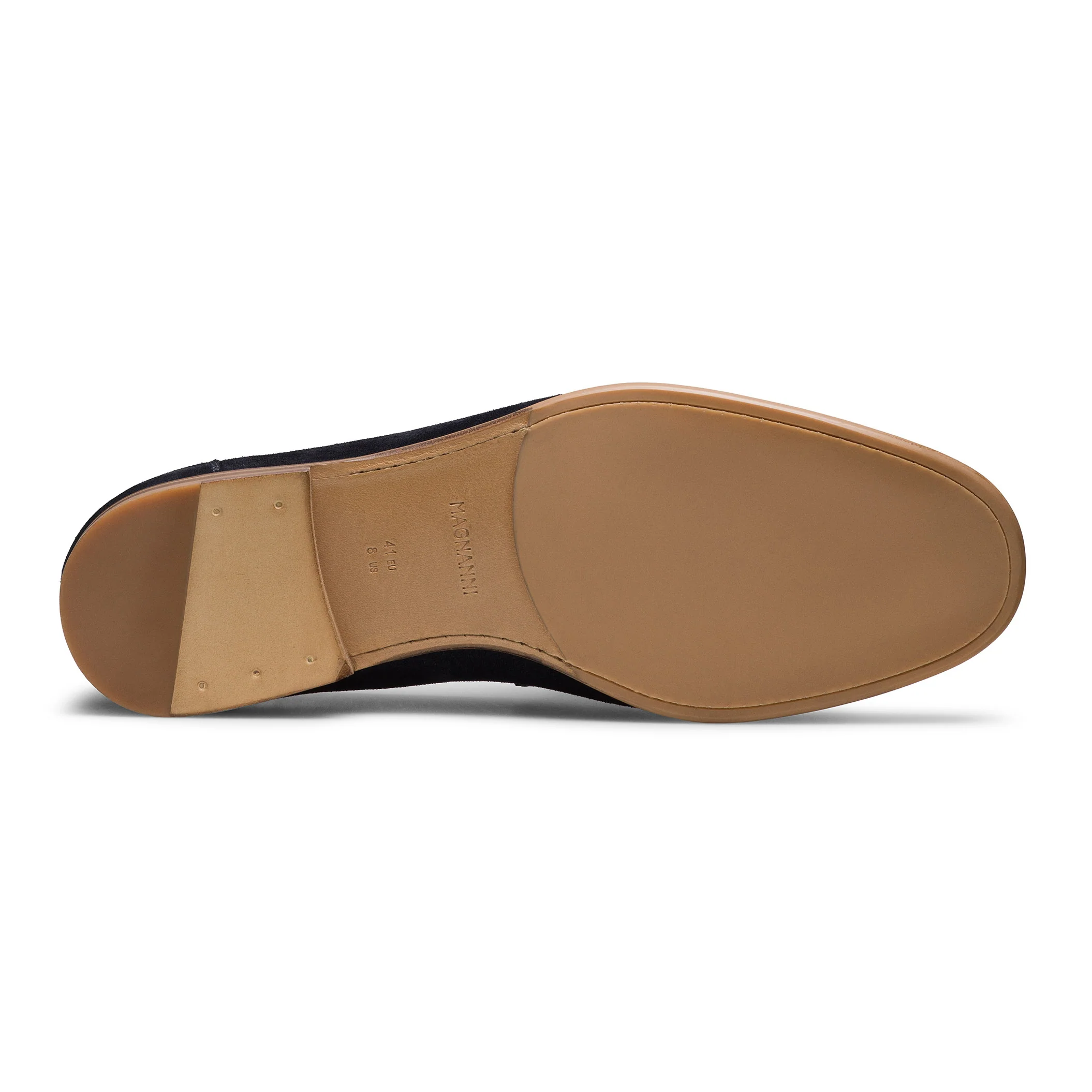 Navy Giancarlo Moc-Toe Horsebit Suede Loafers - Magnanni - Image 5