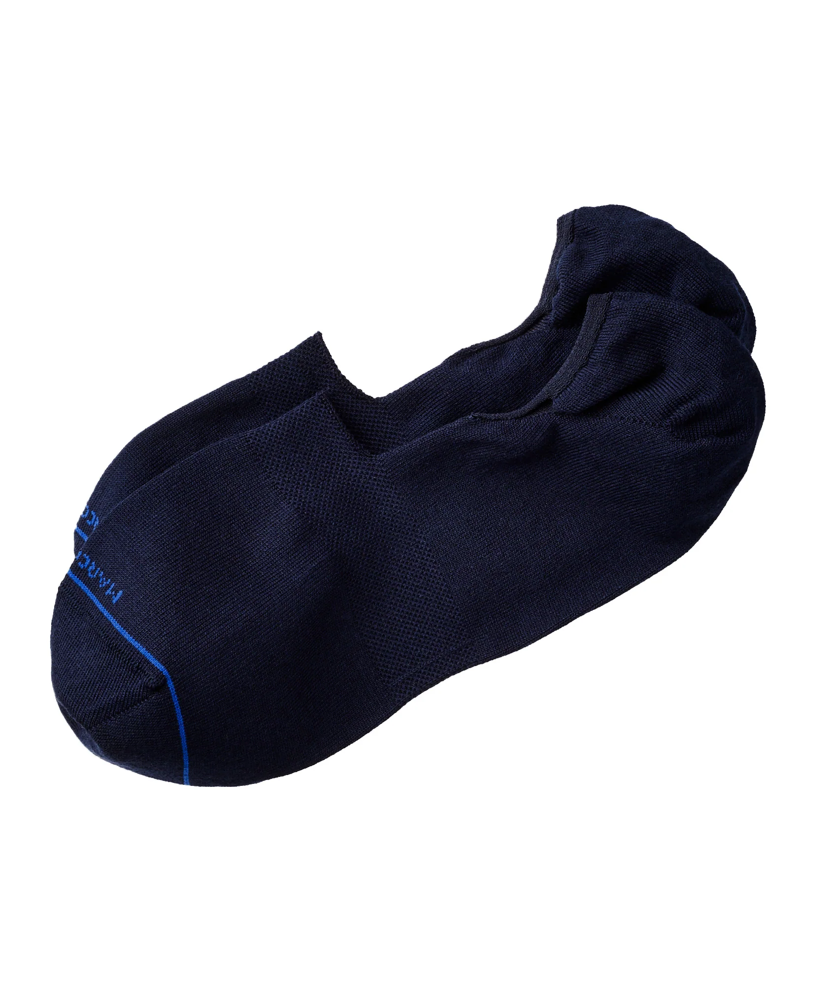 Navy Invisible Touch Pima Cotton No-Show Socks - Marcoliani