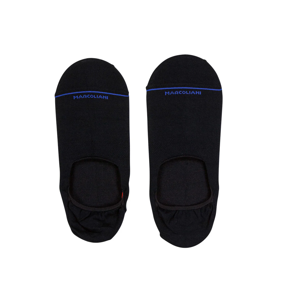 Navy Invisible Touch Pima Cotton No-Show Socks - Marcoliani - Image 2