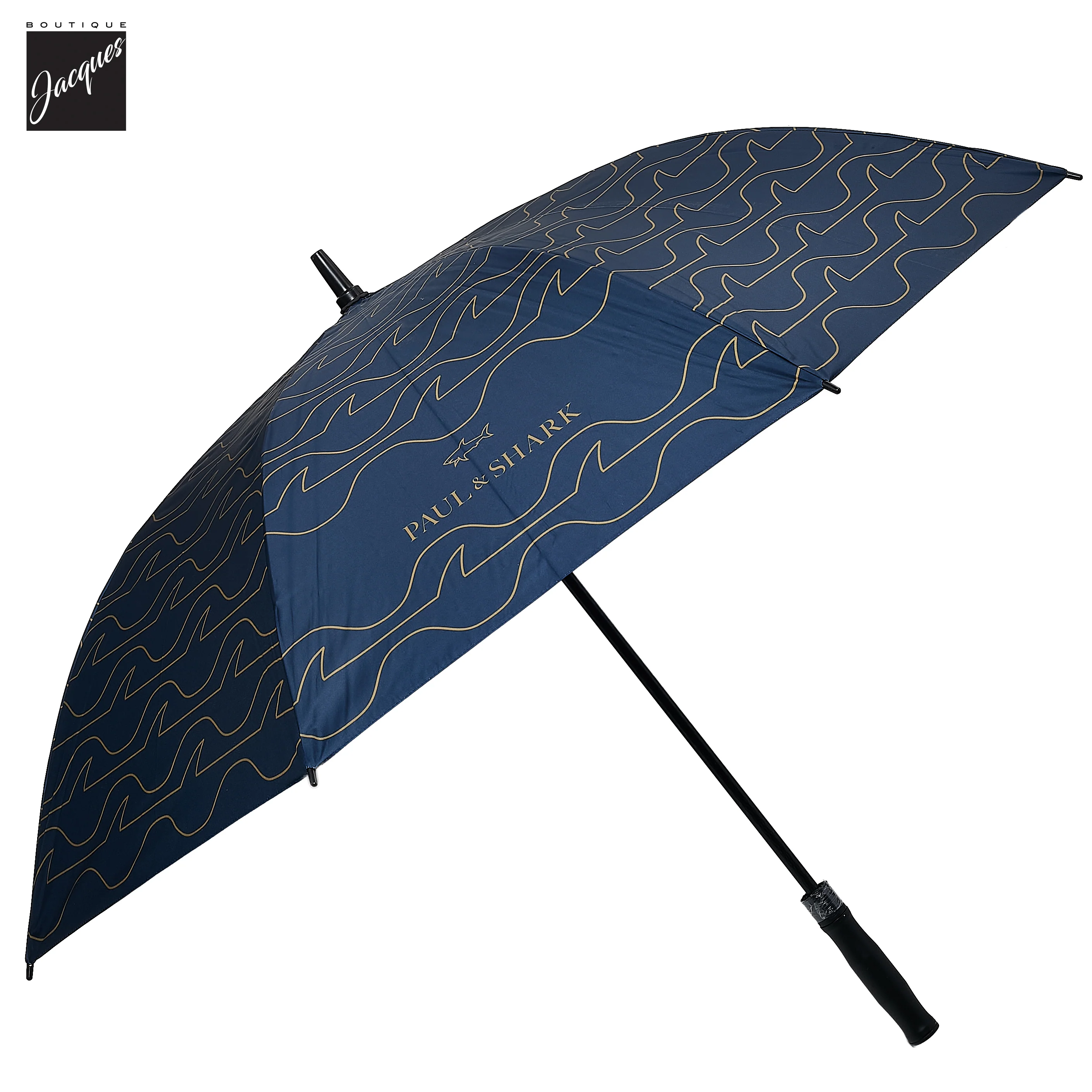 Navy & Gold Shark Monogram Umbrella - Paul & Shark
