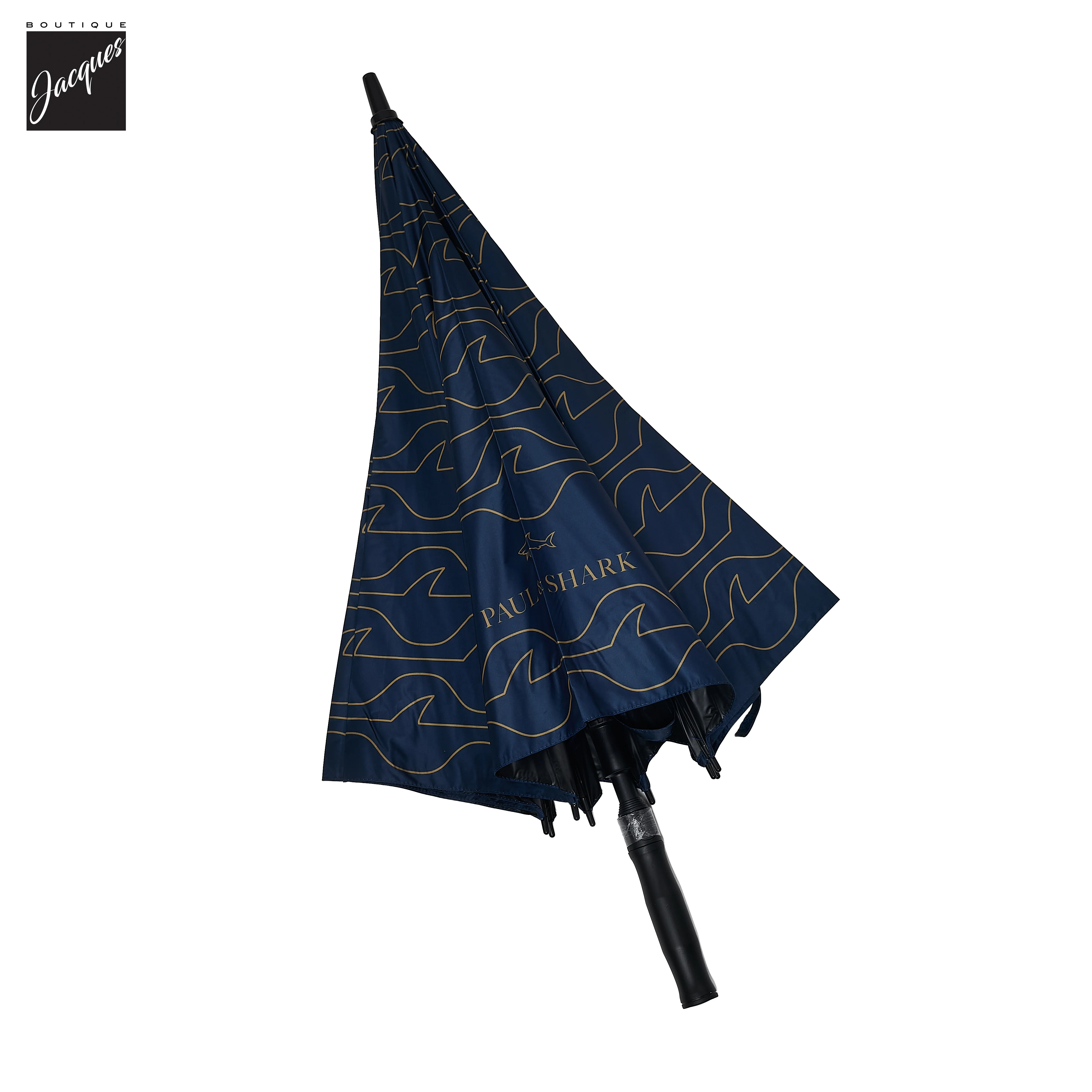 Navy & Gold Shark Monogram Umbrella - Paul & Shark - Image 2