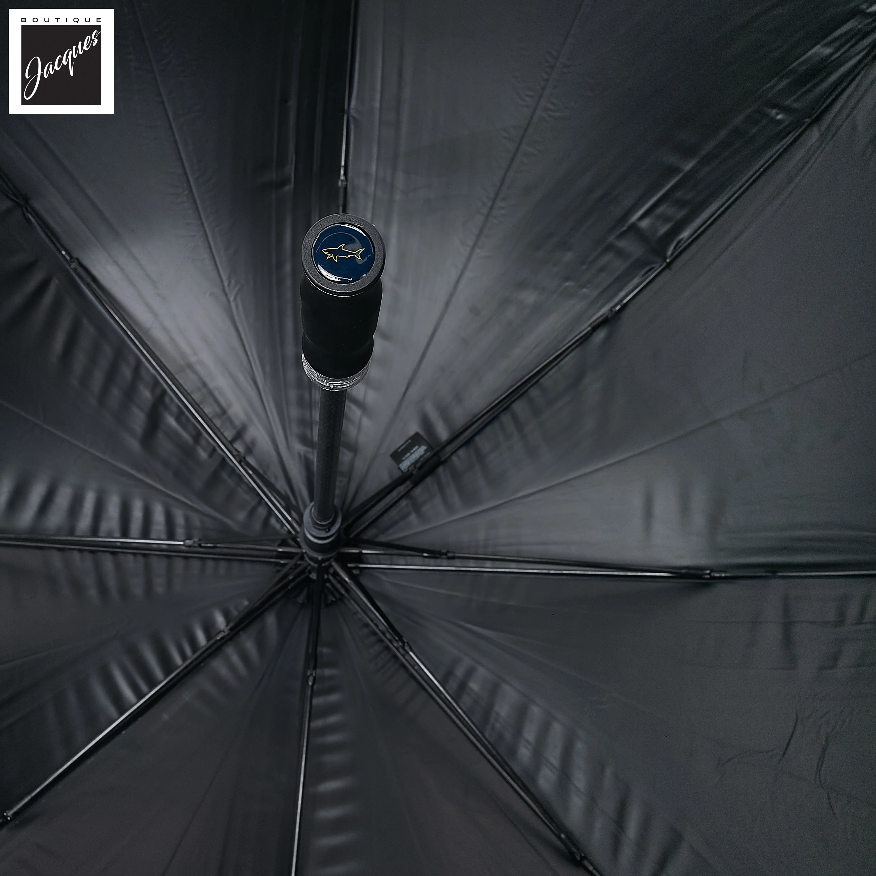 Navy & Gold Shark Monogram Umbrella - Paul & Shark - Image 4