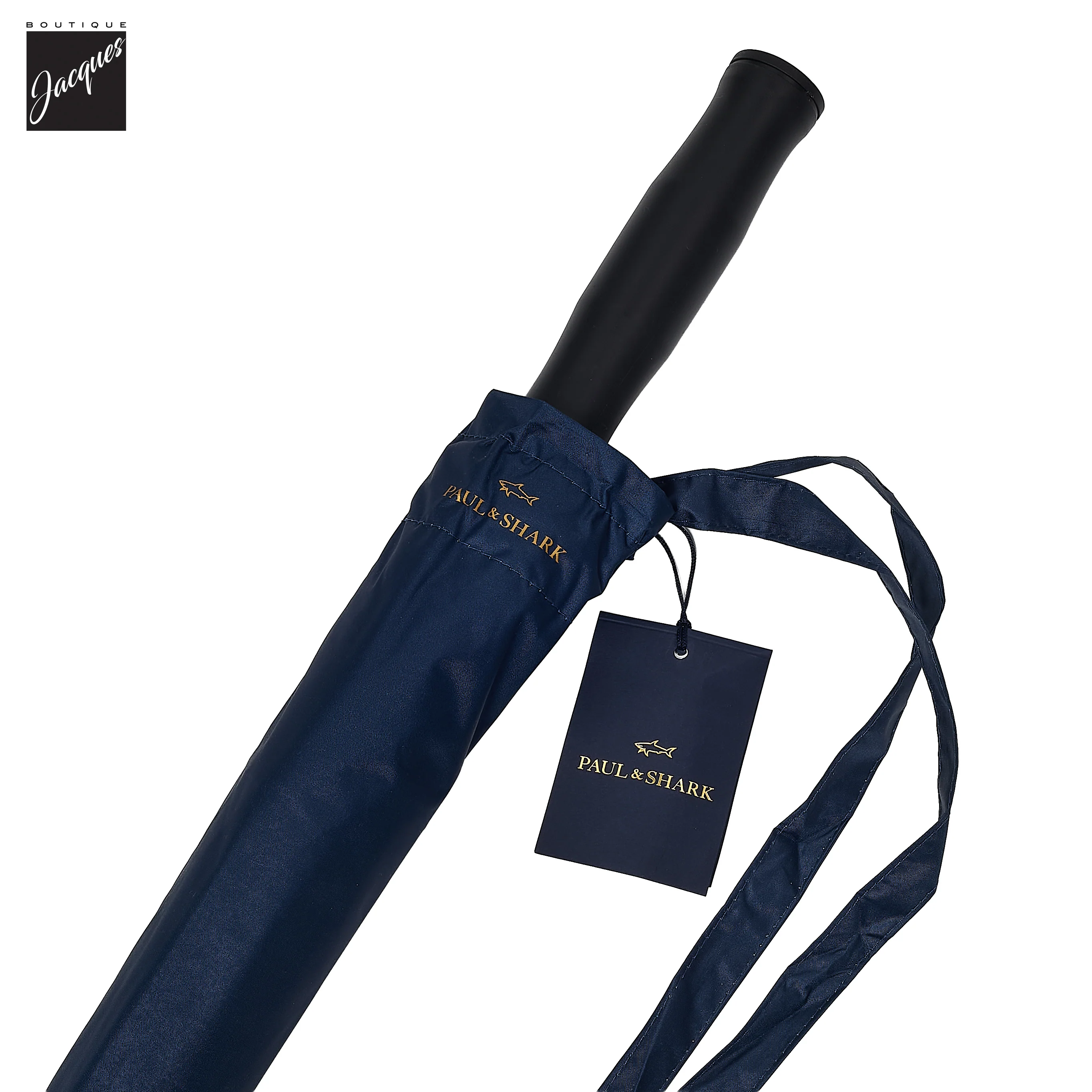 Navy & Gold Shark Monogram Umbrella - Paul & Shark - Image 6