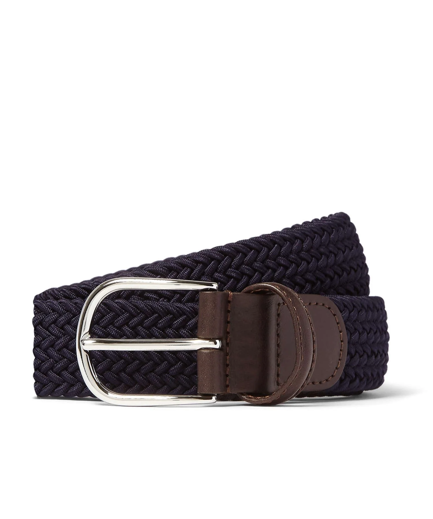 Navy Solid Woven Elastic Belt - Anderson's