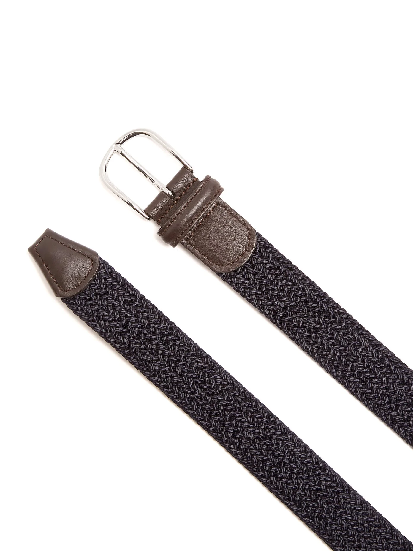Navy Solid Woven Elastic Belt - Anderson's - Image 4