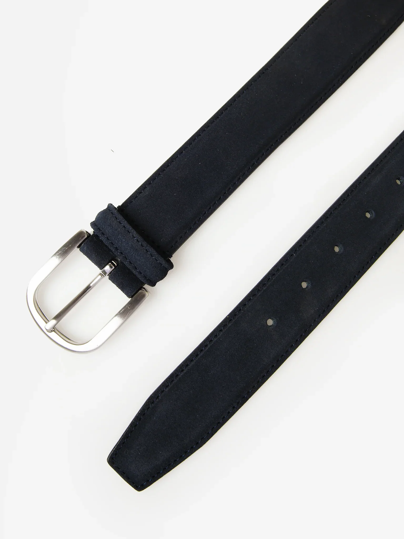 Navy Blue Suede Belt - Anderson's - Image 3