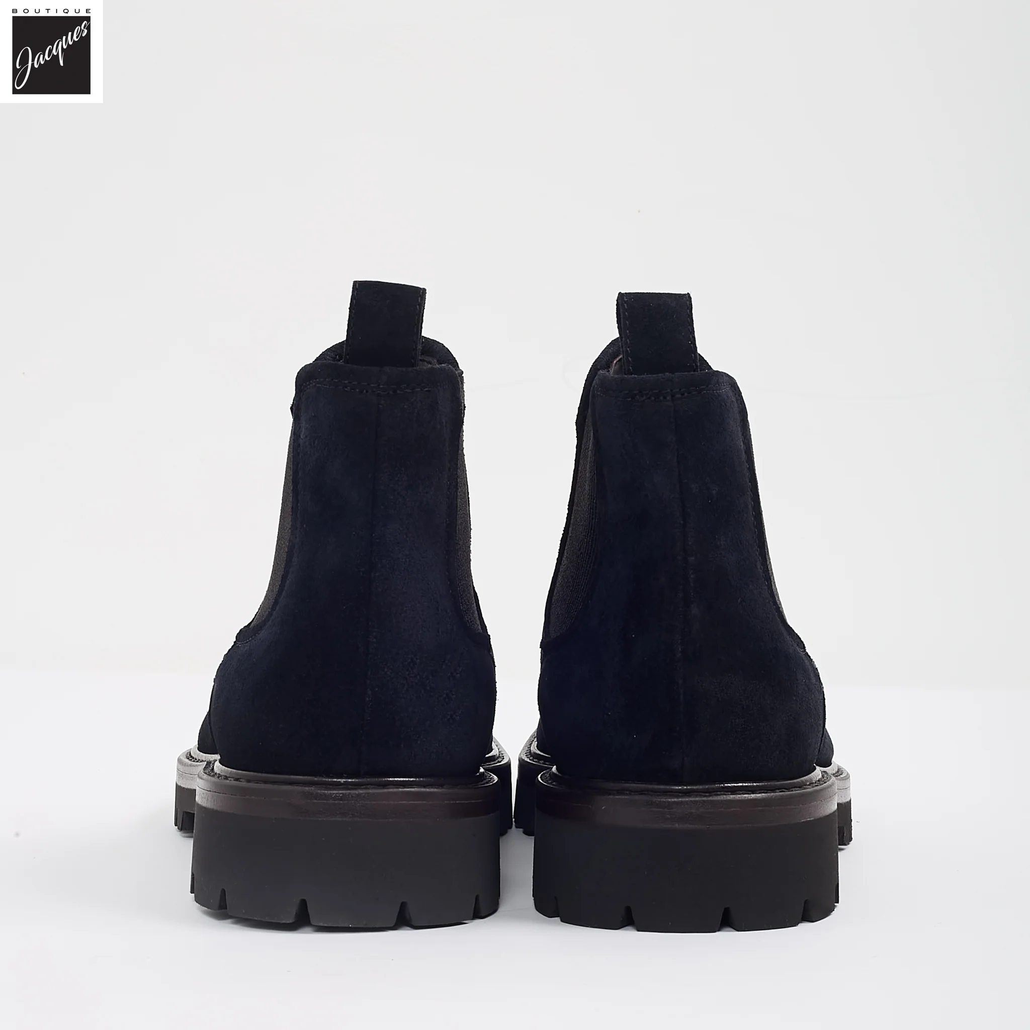 Navy Suede Leather Chelsea Boot - Fabiano Ricci - Image 4