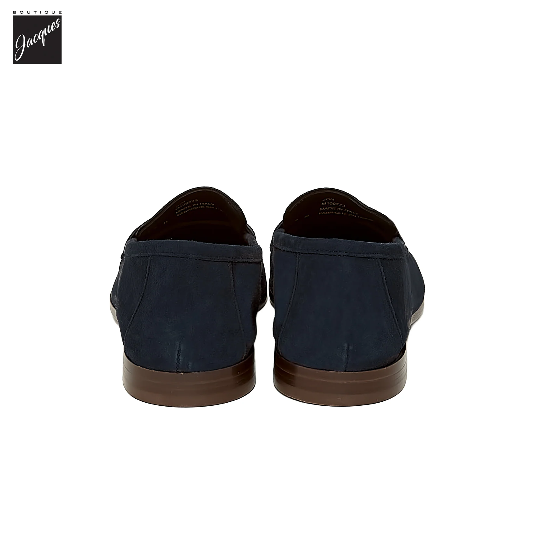 Navy Suede Leather Water-Resistant Jon Penny Loafers - AQUATALIA - Image 4