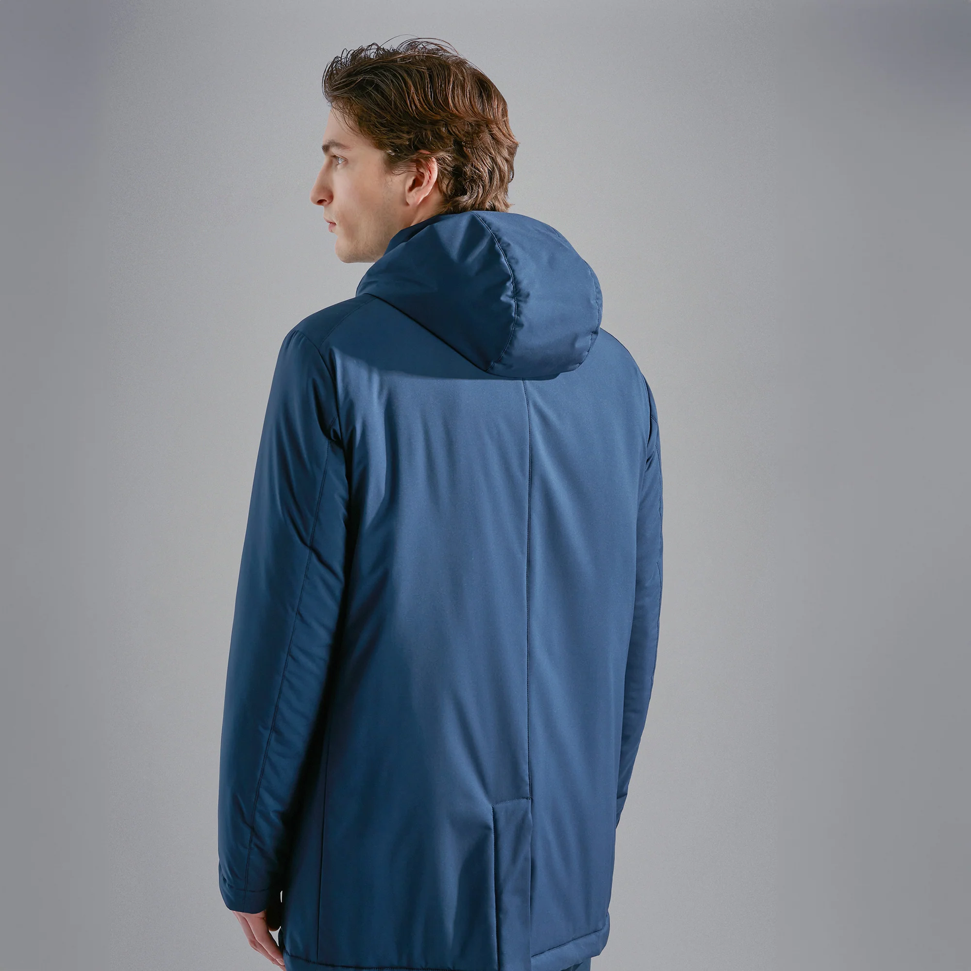 Navy Typhoon Waterproof Hooded Car-Coat w/ Alcantara Trim - Paul & Shark - Image 5