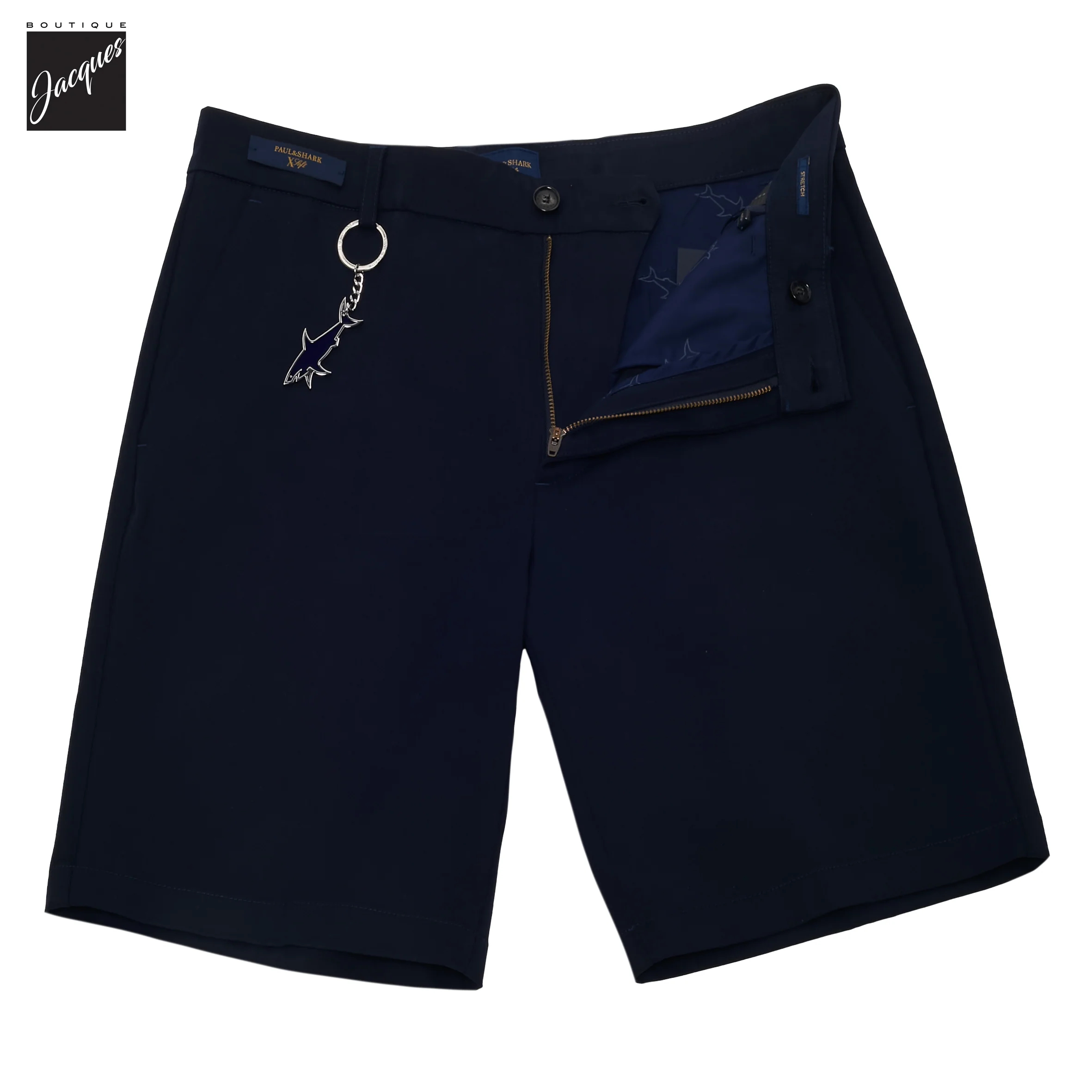 Navy Blue XSoft Modal-Cotton Stretch Bermuda Shorts - Paul & Shark - Image 4