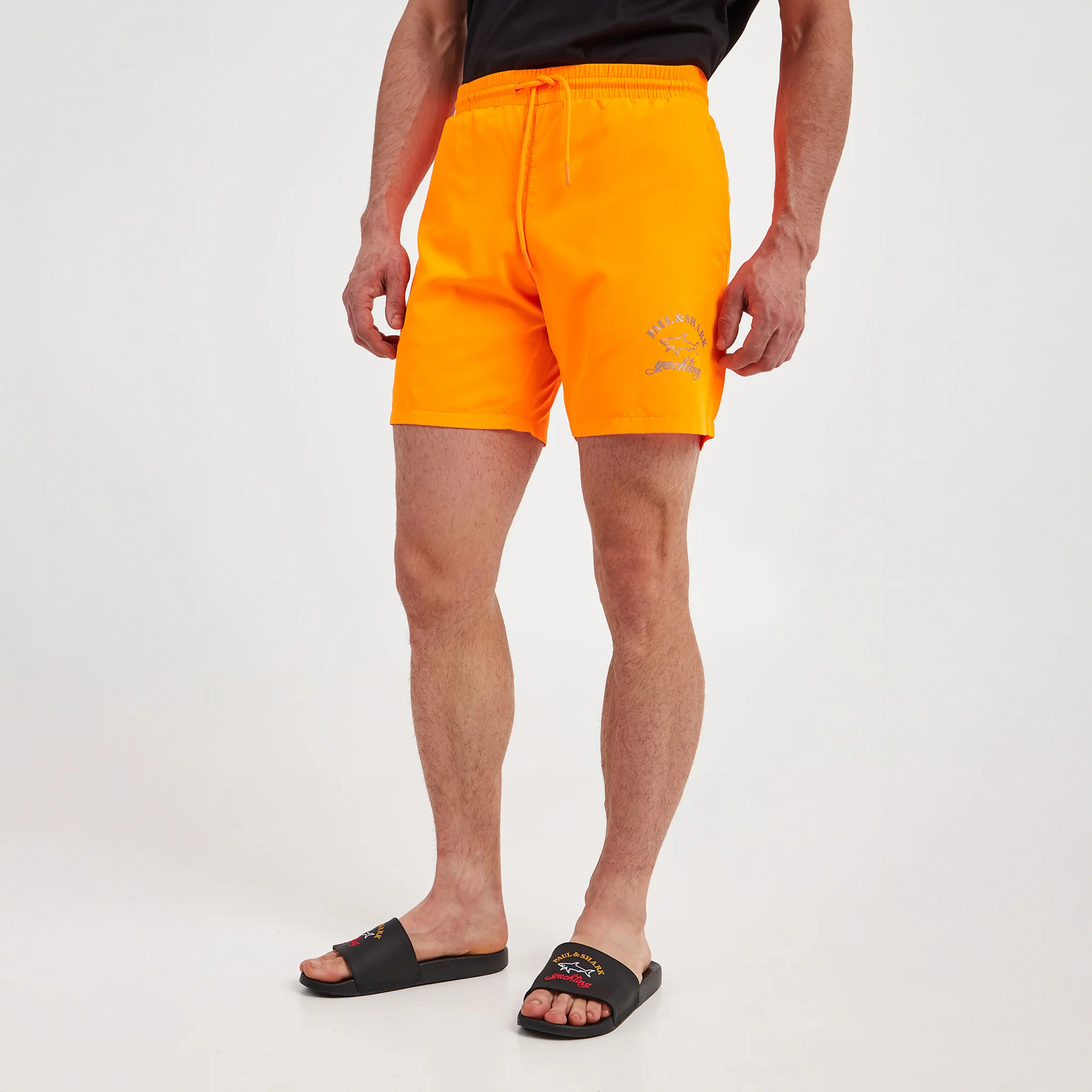 Orange Swim Shorts w/ Reflective Logo - PAUL & SHARK - Image 5