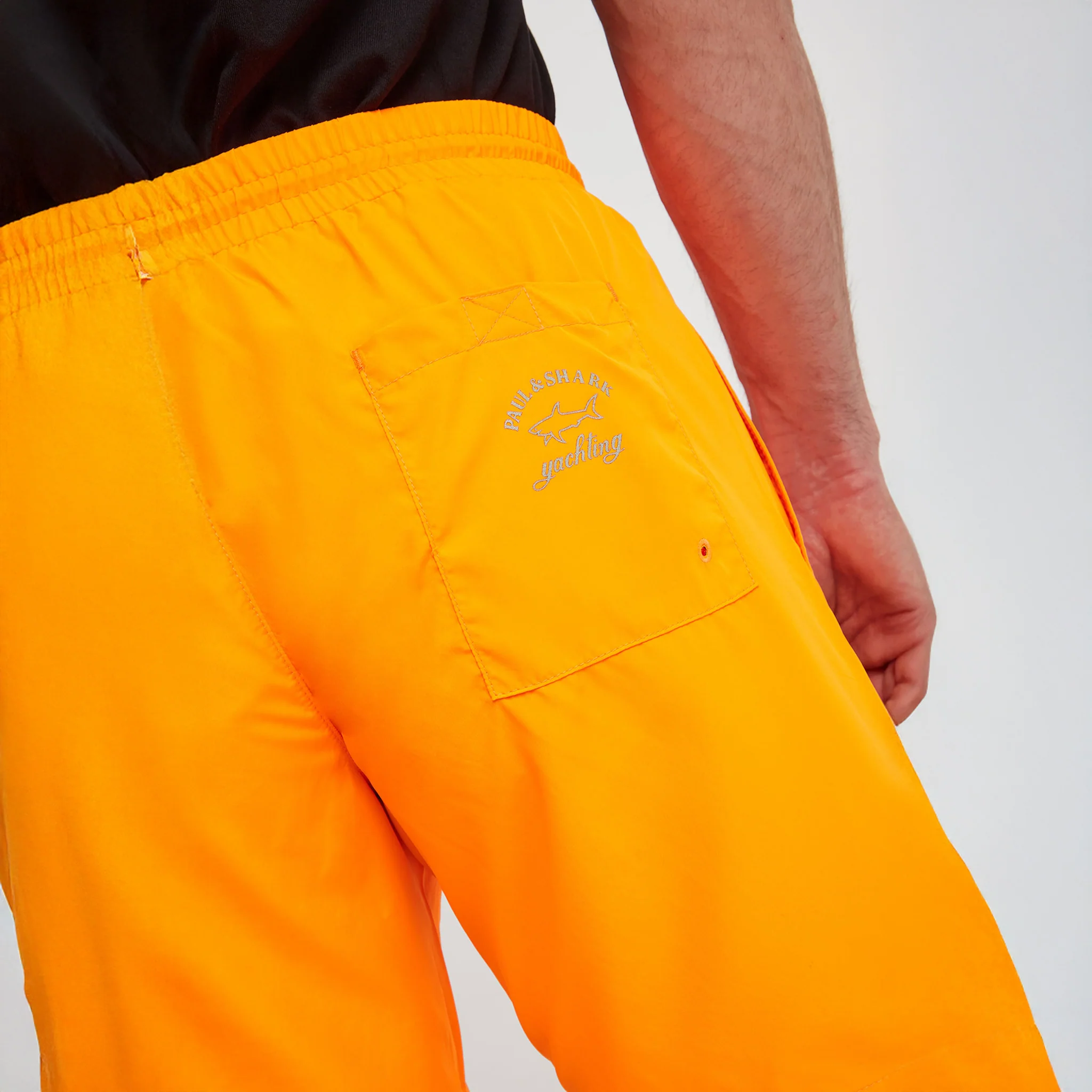 Orange Swim Shorts w/ Reflective Logo - PAUL & SHARK - Image 8