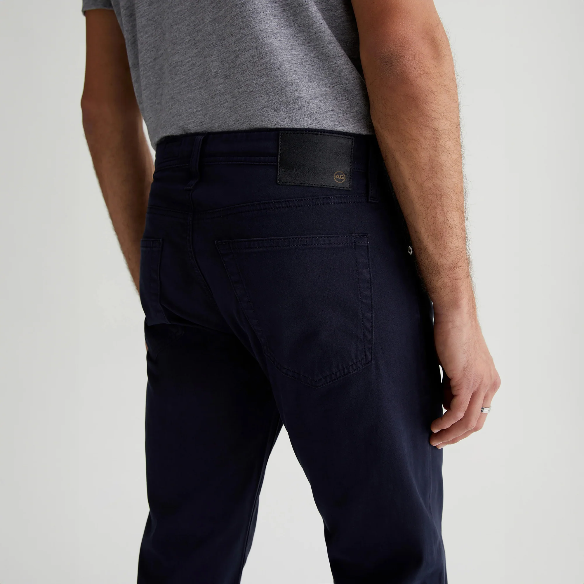New Navy Modern Slim Tellis Sueded Pants - AG - Image 5