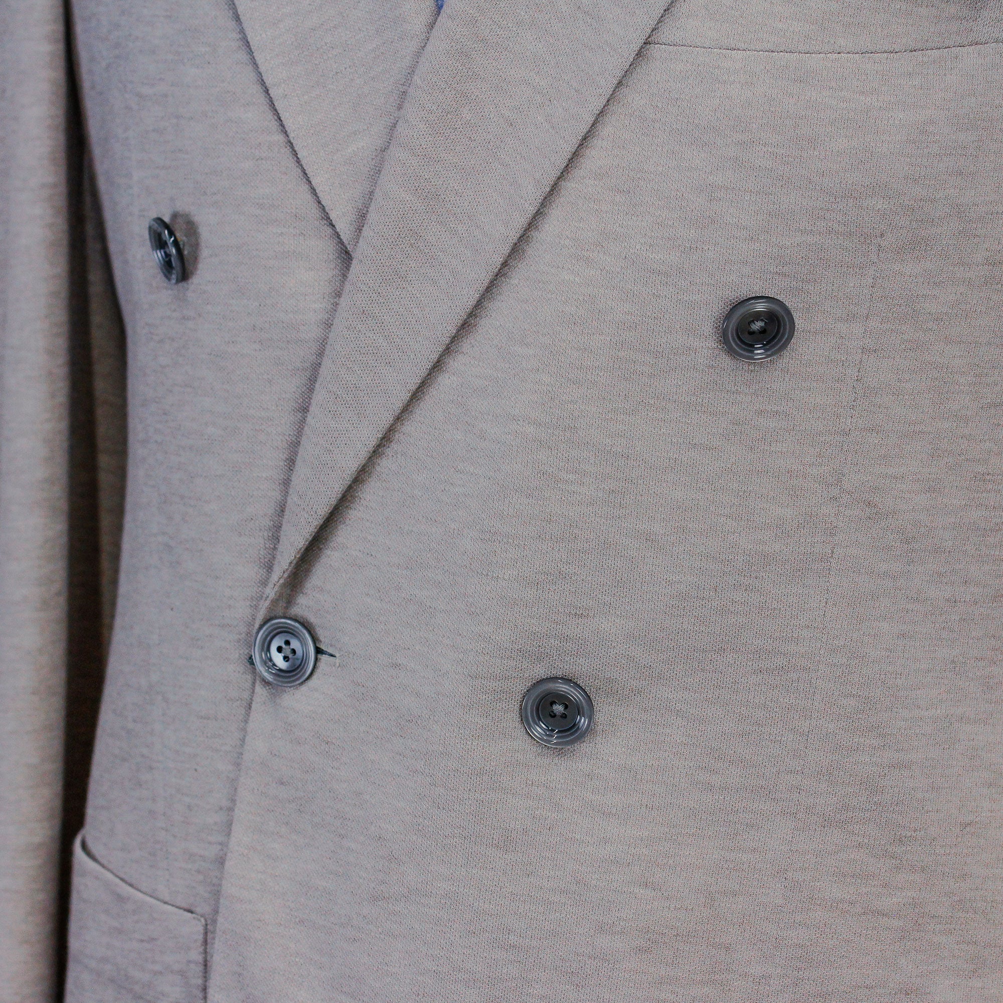 Oatmeal Double Breasted Hall Contemporary Fit Cotton Knit Sport Jacket - Jack Victor - Image 7