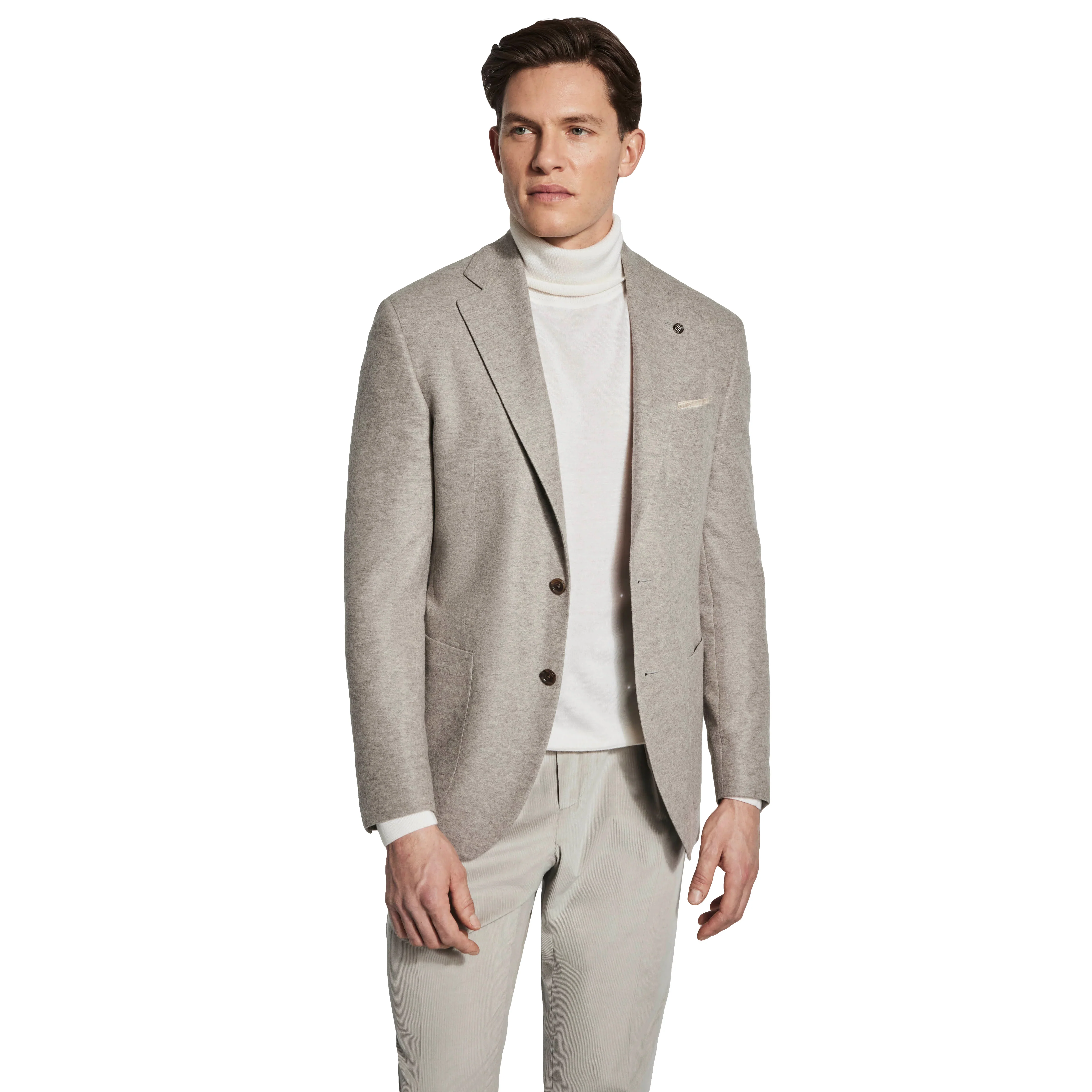 Taupe Loro Piana Cashmere Darwin Contemporary Fit Sport Jacket - Jack Victor