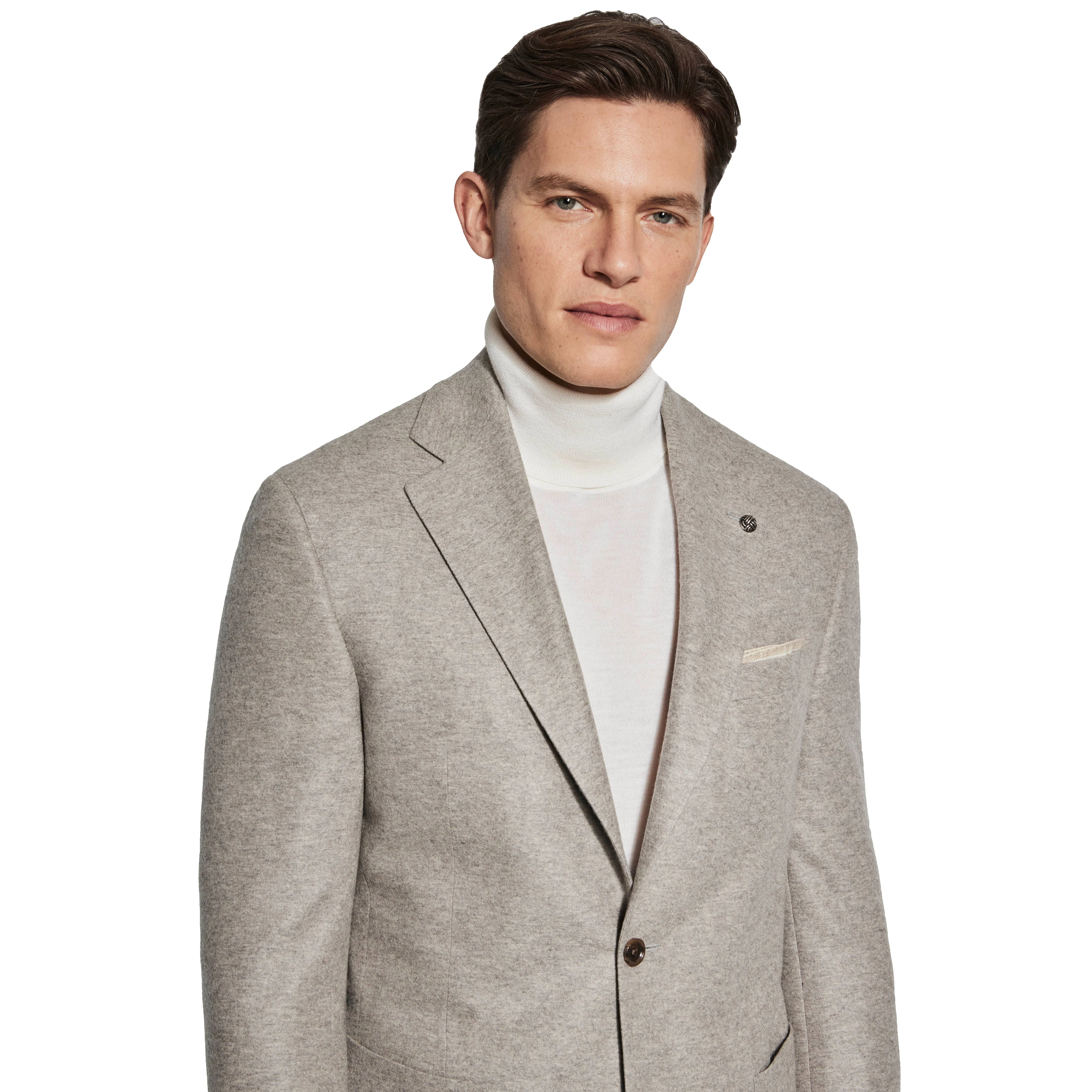 Taupe Loro Piana Cashmere Darwin Contemporary Fit Sport Jacket - Jack Victor - Image 2